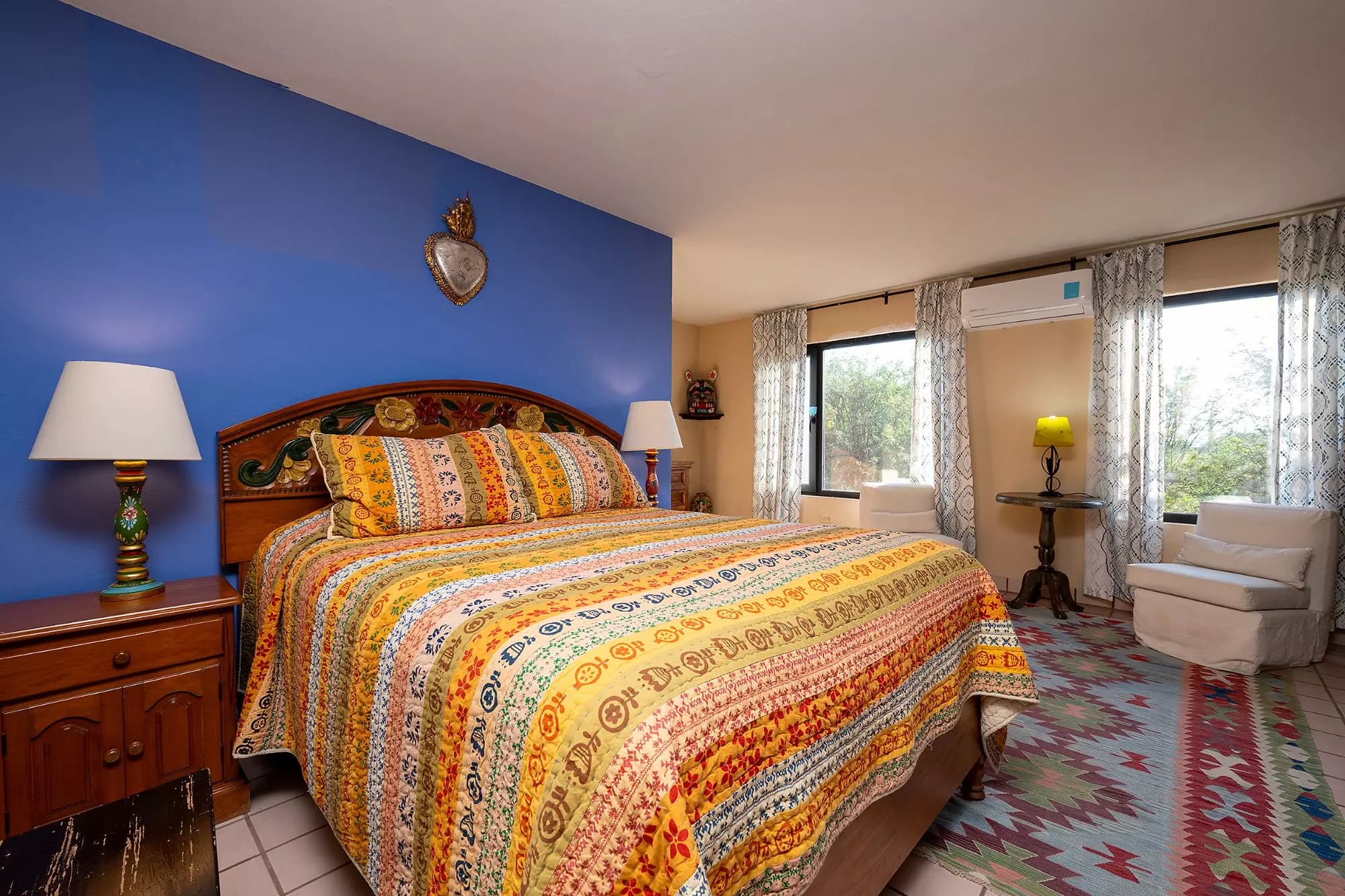 Casa Corazón — Valle del Maíz, San Miguel de Allende — photo 6 — vibrant master suite, authentic mexican charm