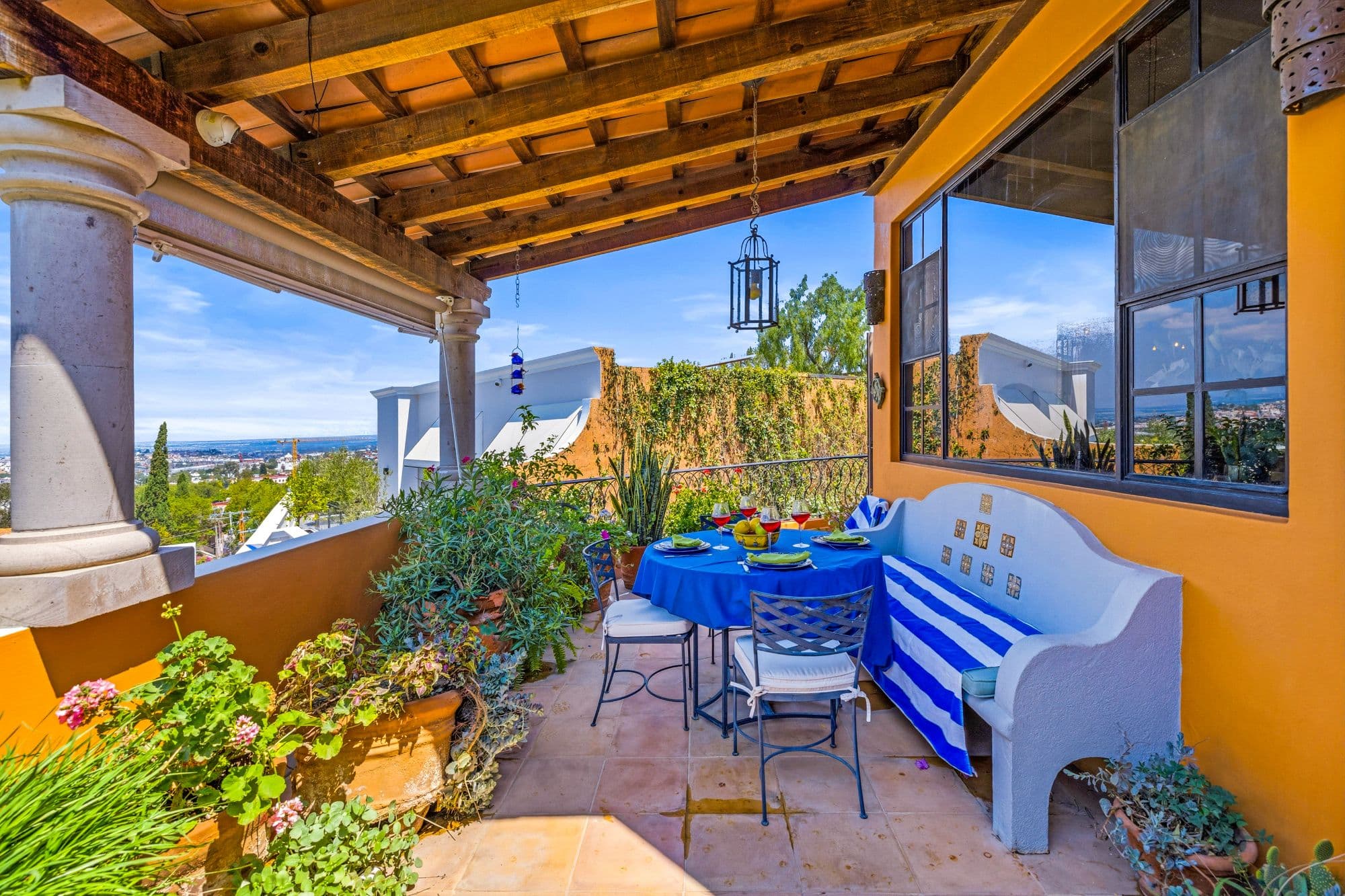 Casa Cascada — Ojo de Agua, San Miguel de Allende — photo 11 — enchanting terrace, panoramic valley views
