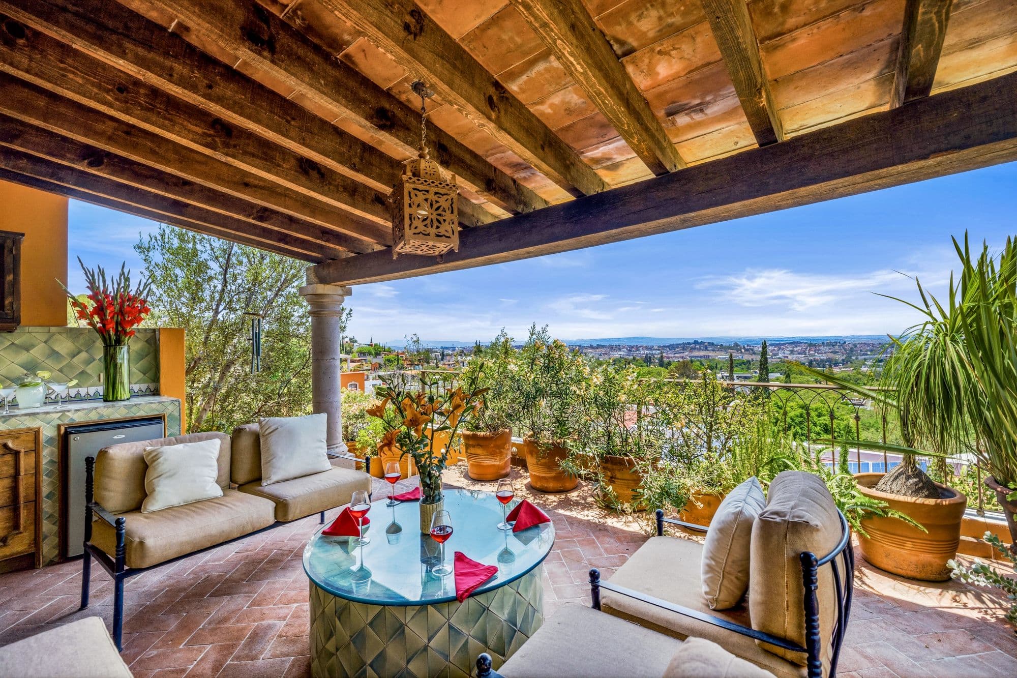 Casa Cascada — Ojo de Agua, San Miguel de Allende — photo 18 — breathtaking hilltop terrace with panoramic views