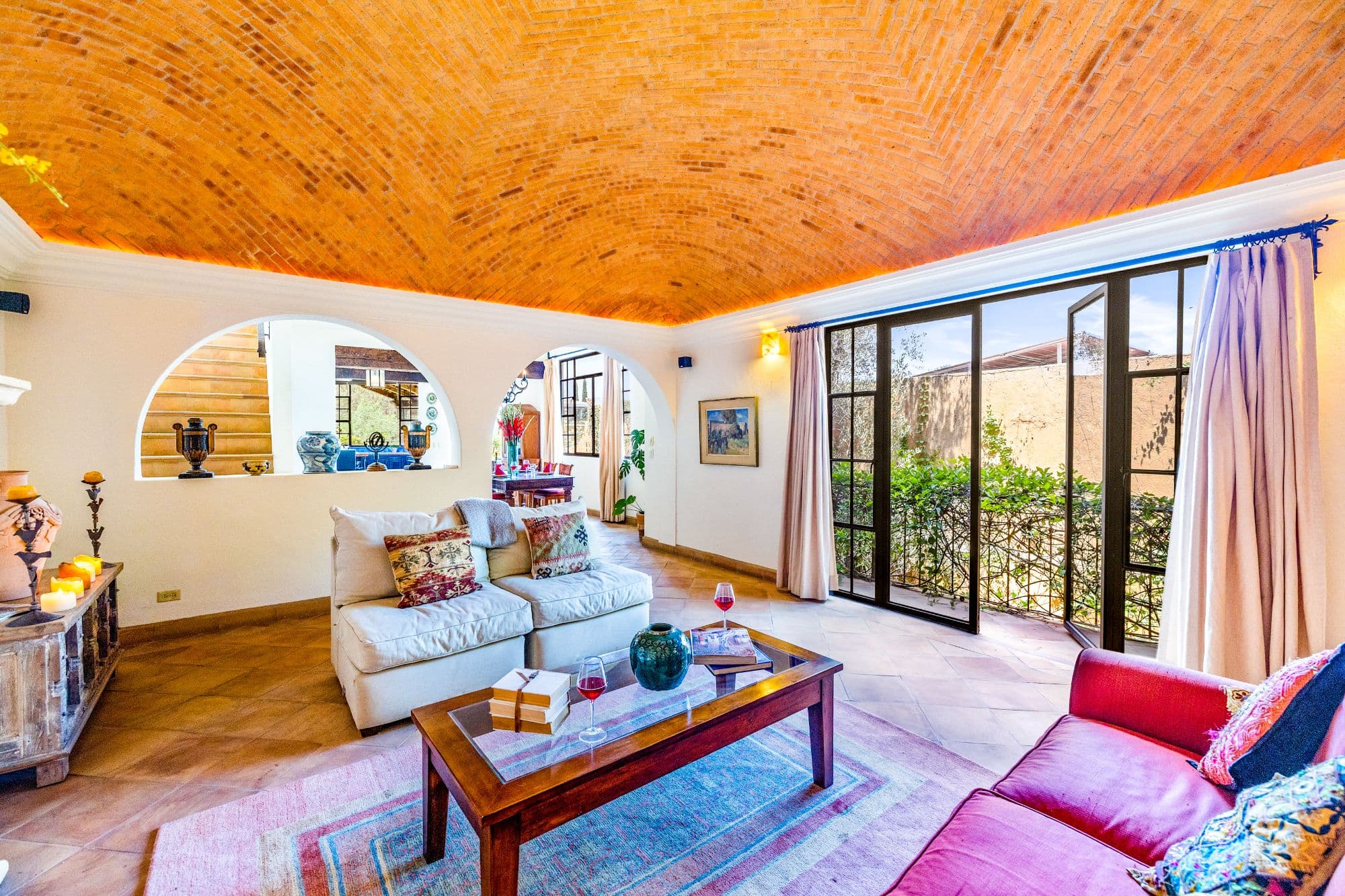 Casa Cascada — Ojo de Agua, San Miguel de Allende — photo 9 — radiant terracotta vault, luminous living sanctuary