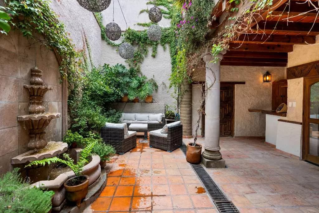 Casa Roka En El Obraje — El Obraje, San Miguel de Allende — photo 13 — lush courtyard oasis, colonial charm