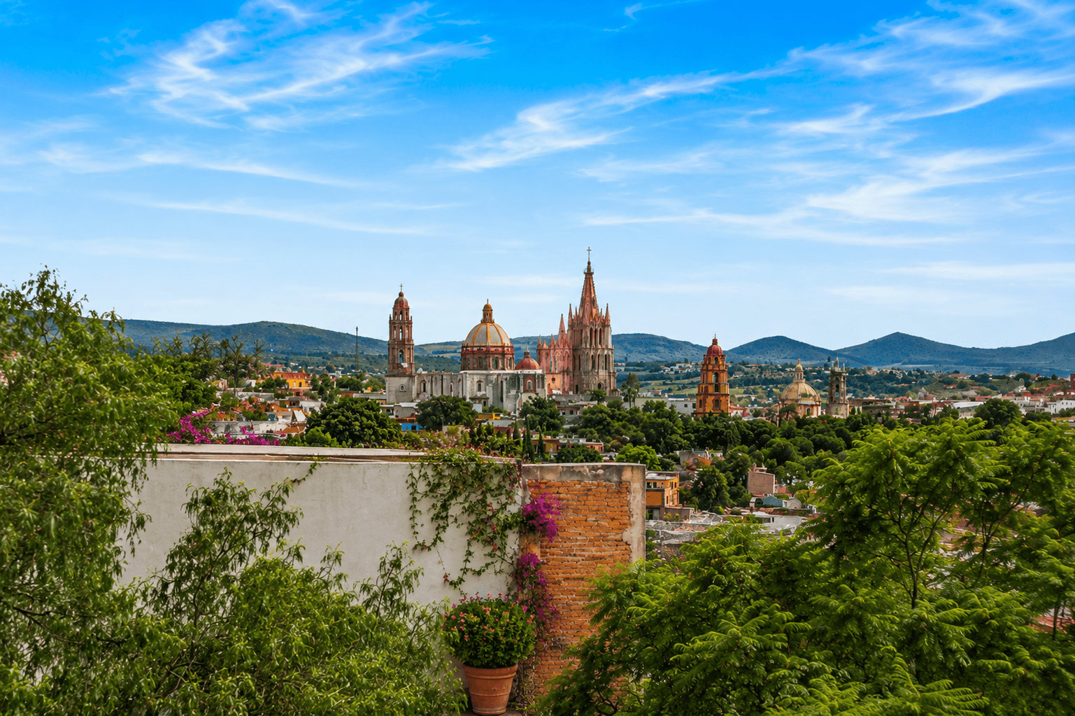 Casa Roka En El Obraje — El Obraje, San Miguel de Allende — photo 13 — iconic cathedral views, lush gardens