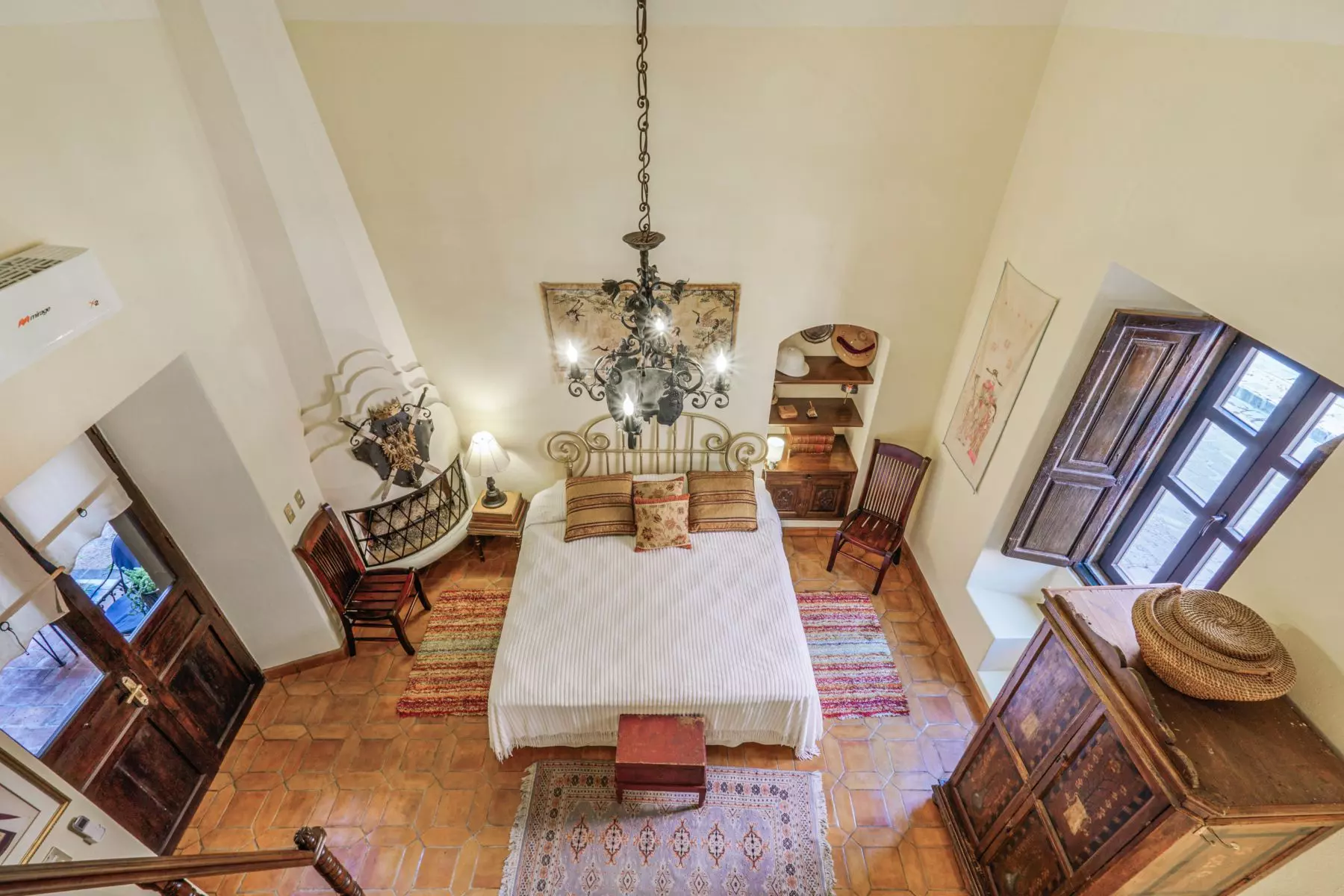 Casa de la Canal — Centro, San Miguel de Allende — photo 6 — luminous colonial bedroom, soaring ceilings
