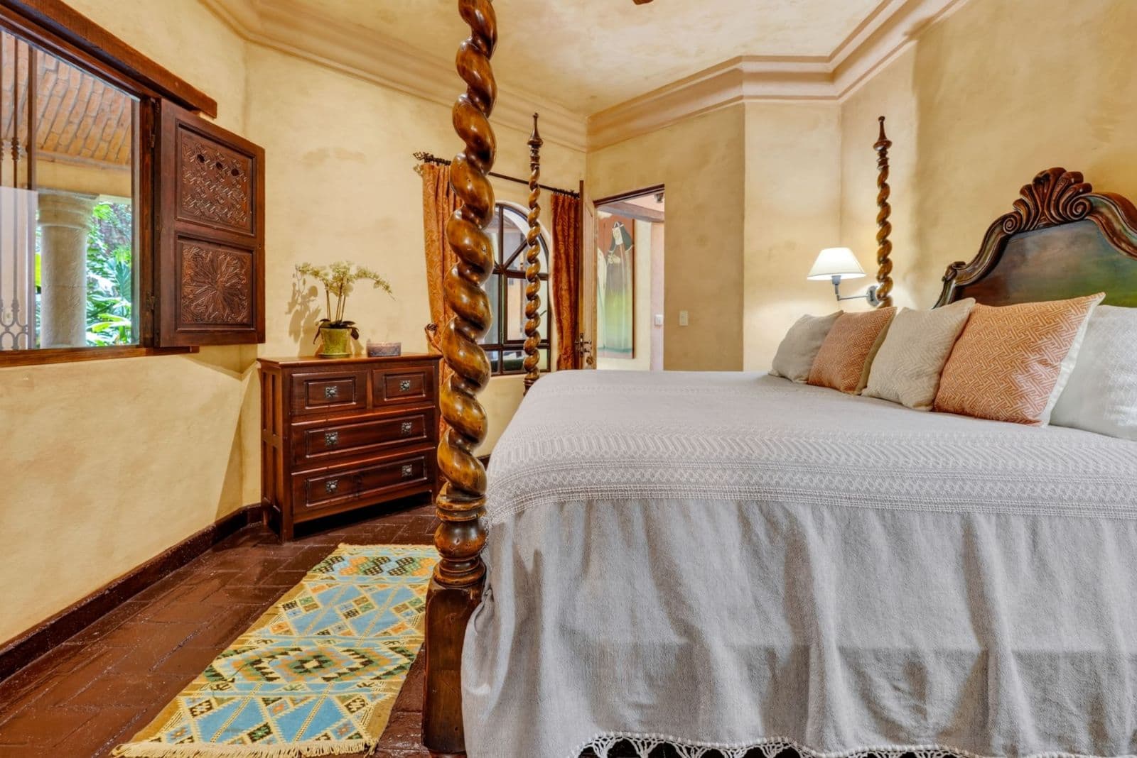 Villa Escondida — Centro, San Miguel de Allende — photo 15 — elegant colonial master suite, artisan details