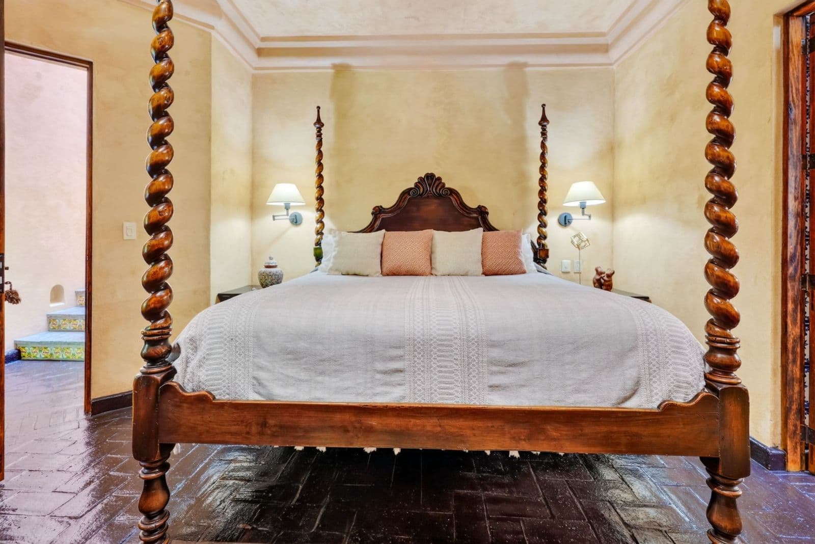 Villa Escondida — Centro, San Miguel de Allende — photo 14 — elegant colonial bedroom with artisan details