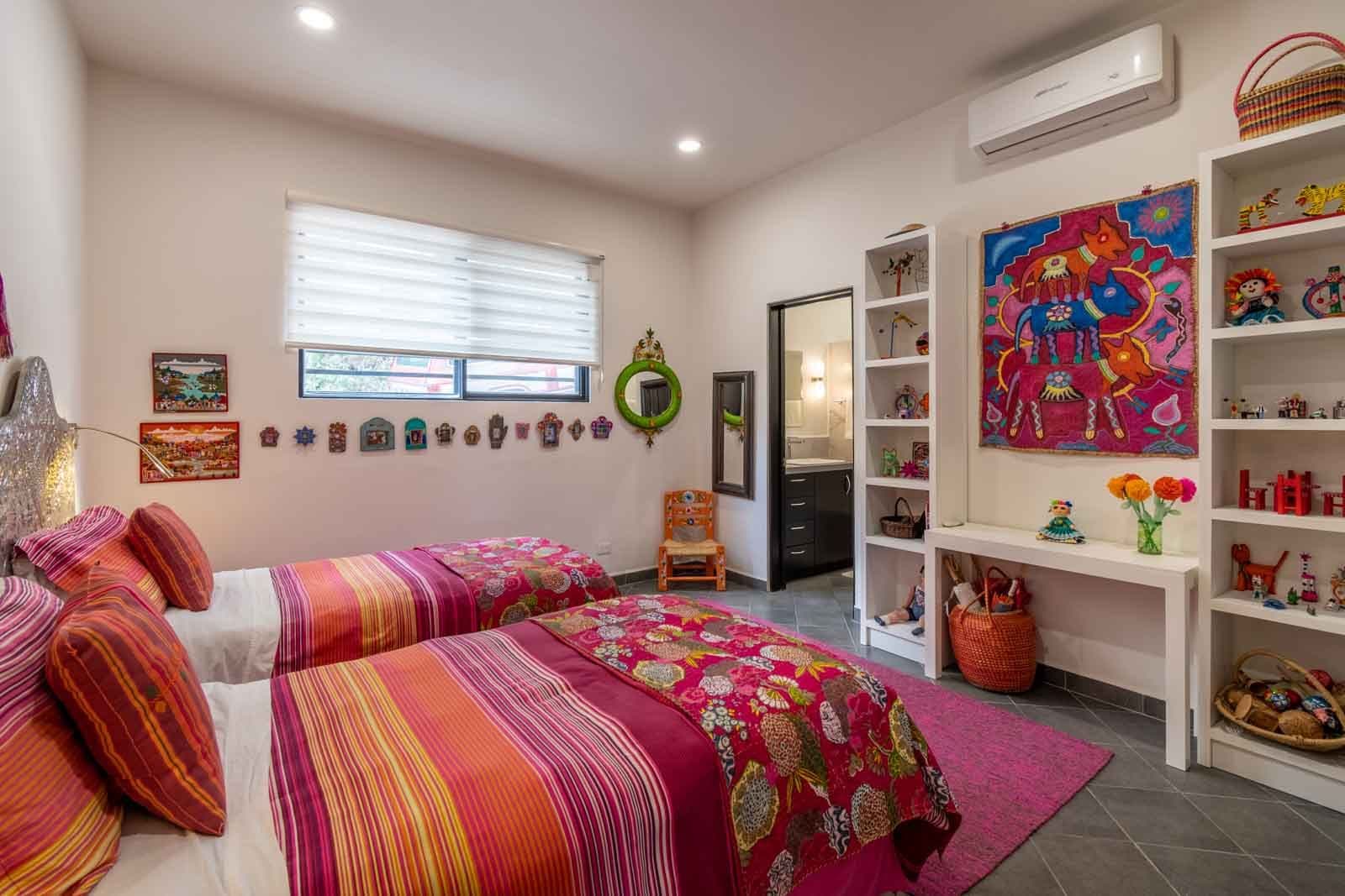 Contemporary Obraje — El Obraje, San Miguel de Allende — photo 7 — vibrant, artistic guest bedroom retreat