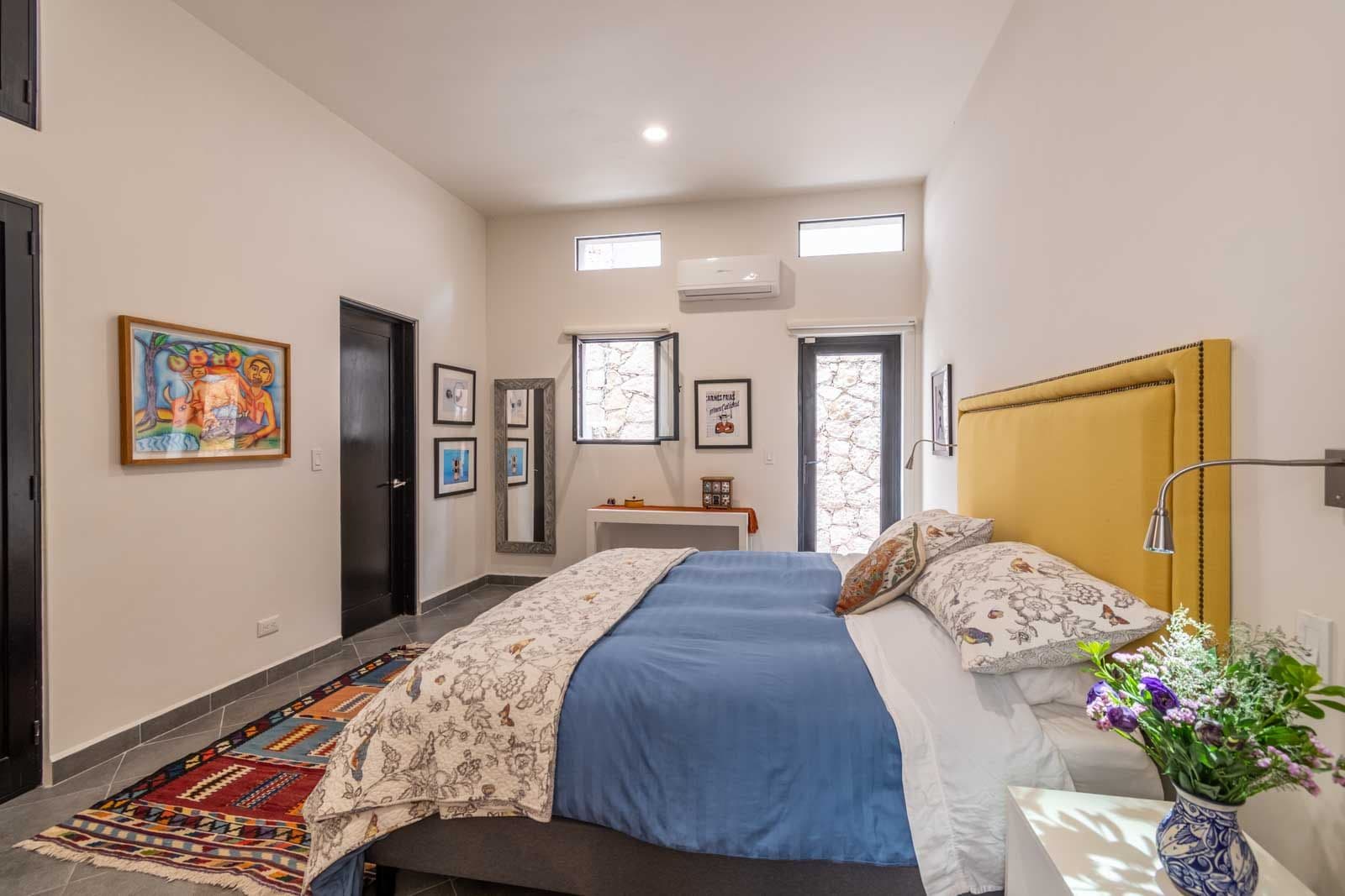 Contemporary Obraje — El Obraje, San Miguel de Allende — photo 10 — serene master suite, abundant natural light