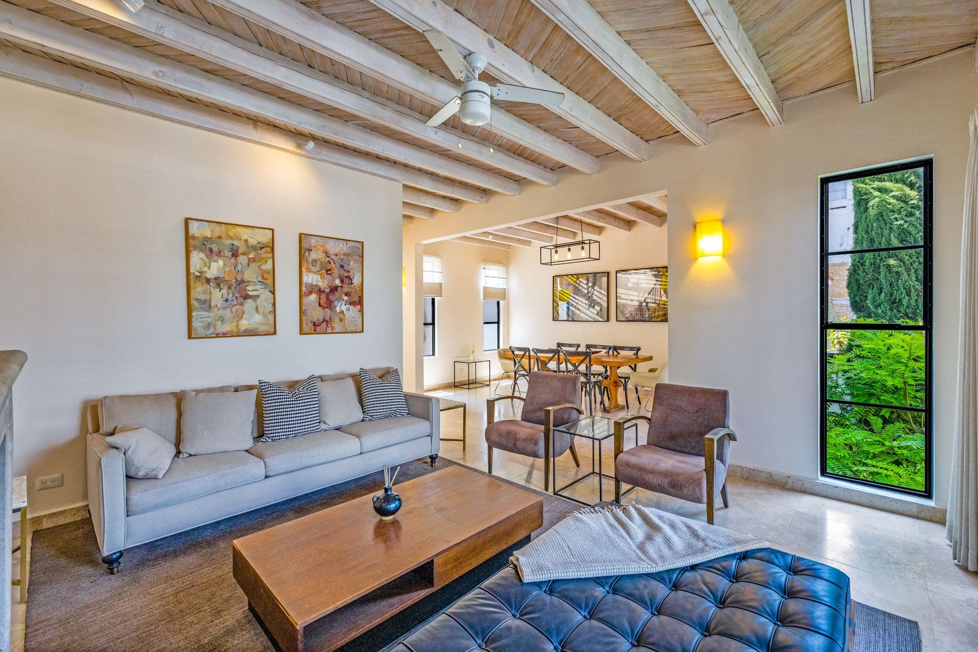 CASA PINO — Guadalupe, San Miguel de Allende — photo 17 — rustic-chic open living with soaring beams