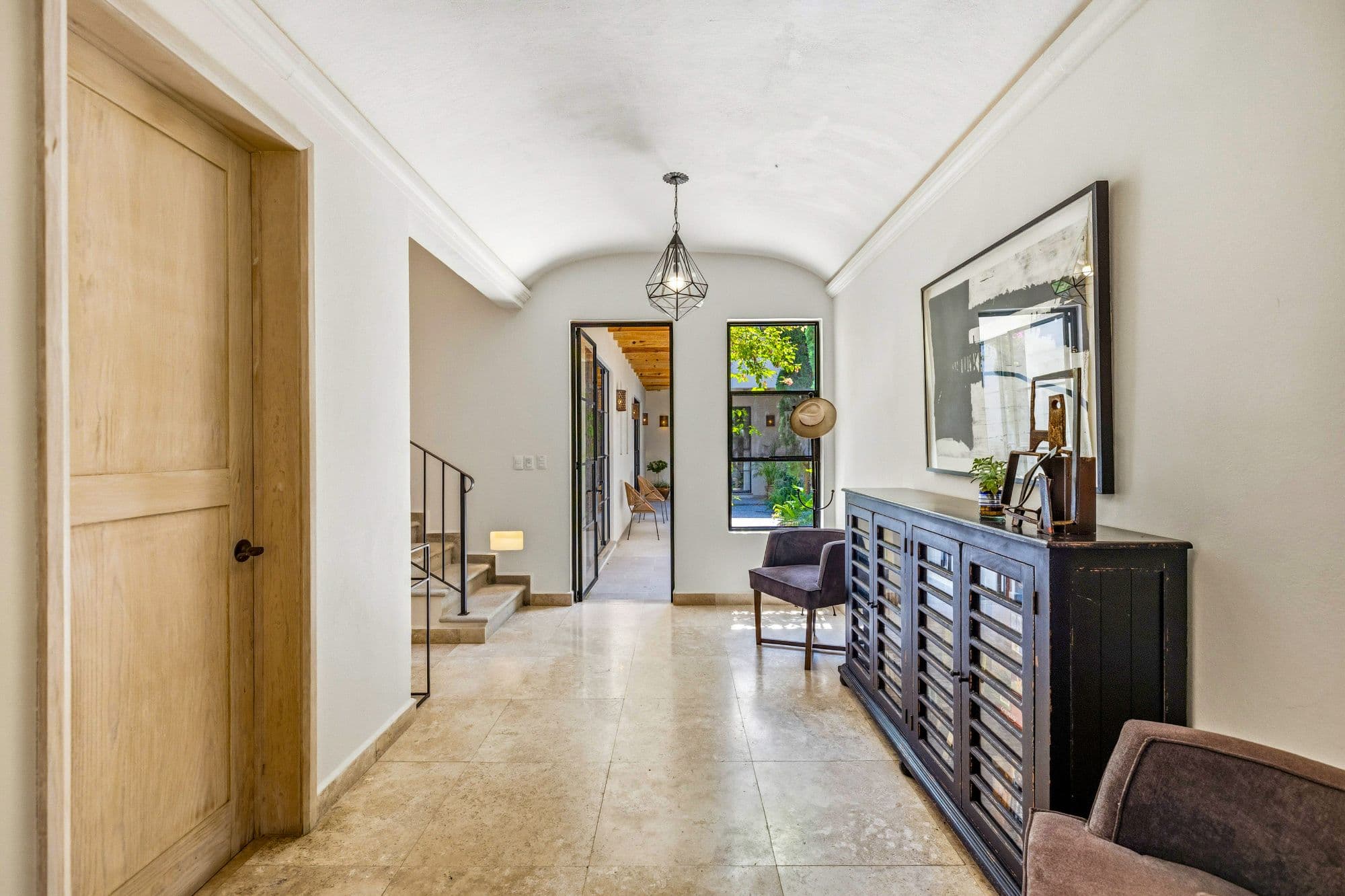 CASA PINO — Guadalupe, San Miguel de Allende — photo 4 — elegant barrel-vaulted entry hall