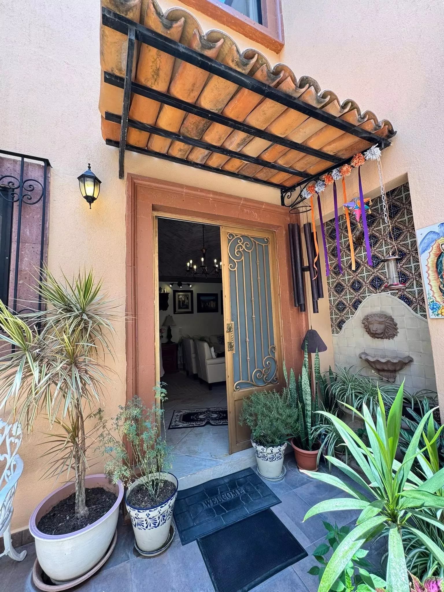 Casa Fuente del Moro — Atascadero (Arcos de San Miguel), San Miguel de Allende — photo 3 — charming colonial entryway, rustic elegance