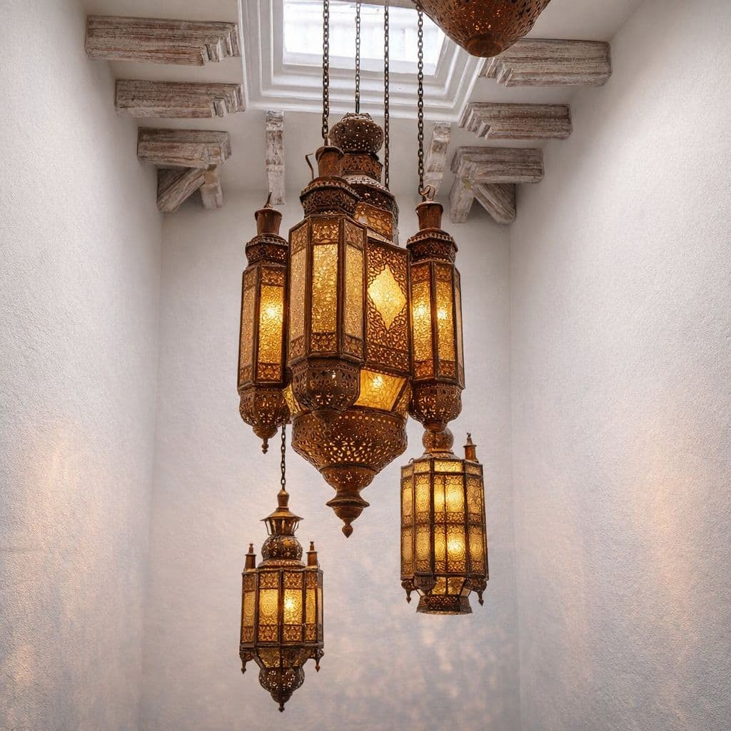 Breathtaking Casa Blanca — Guadiana, San Miguel de Allende — photo 49 — ornate moroccan lanterns, soaring ceilings