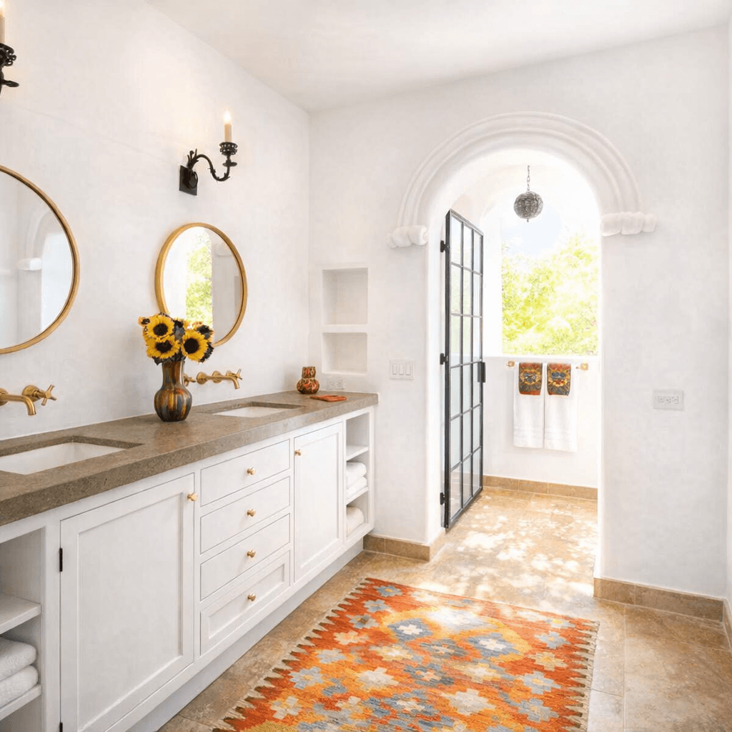 Breathtaking Casa Blanca — Guadiana, San Miguel de Allende — photo 23 — spa-like primary bath with architectural charm