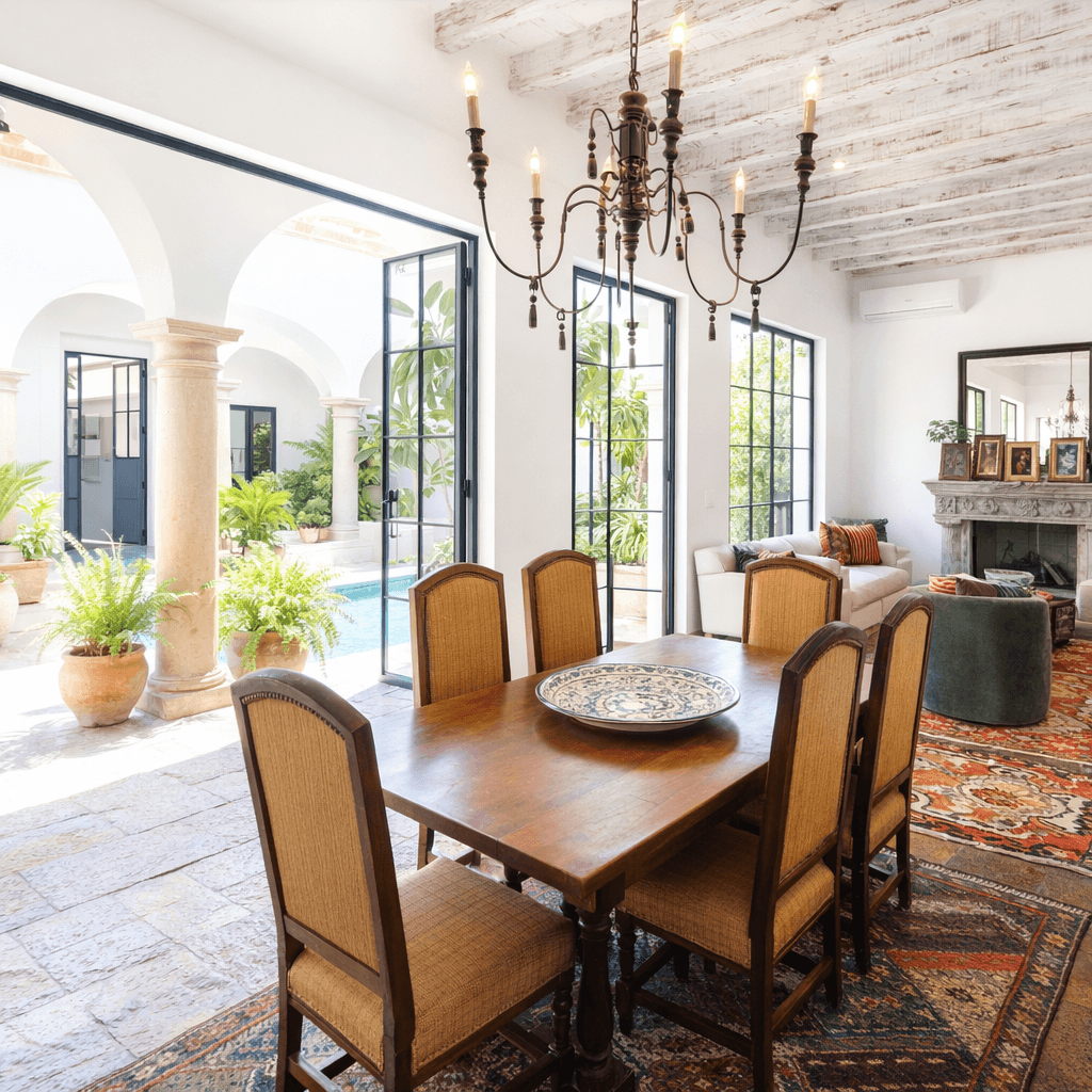 Breathtaking Casa Blanca — Guadiana, San Miguel de Allende — photo 11 — luminous colonial dining with courtyard views