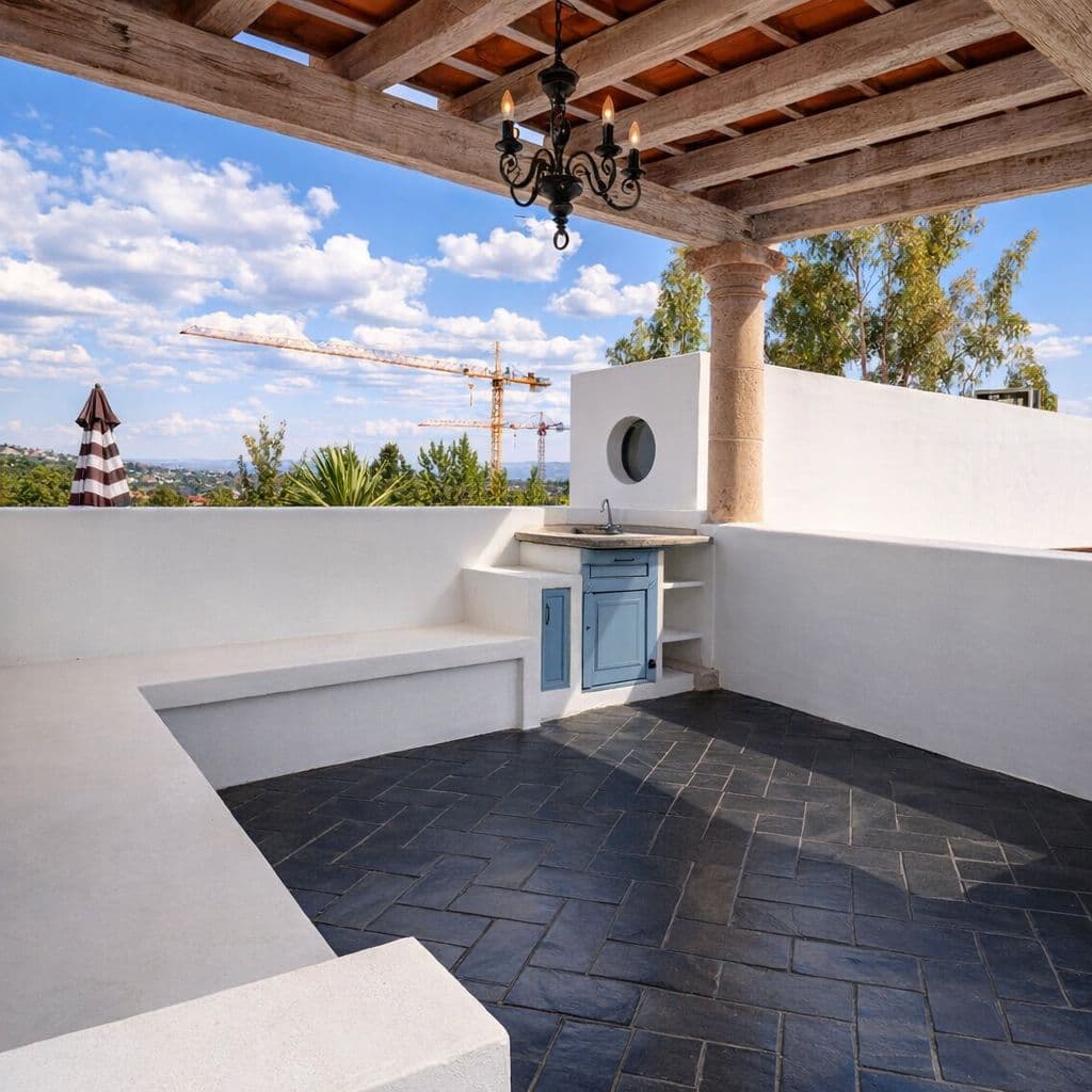 Breathtaking Casa Blanca — Guadiana, San Miguel de Allende — photo 46 — sophisticated rooftop entertaining space