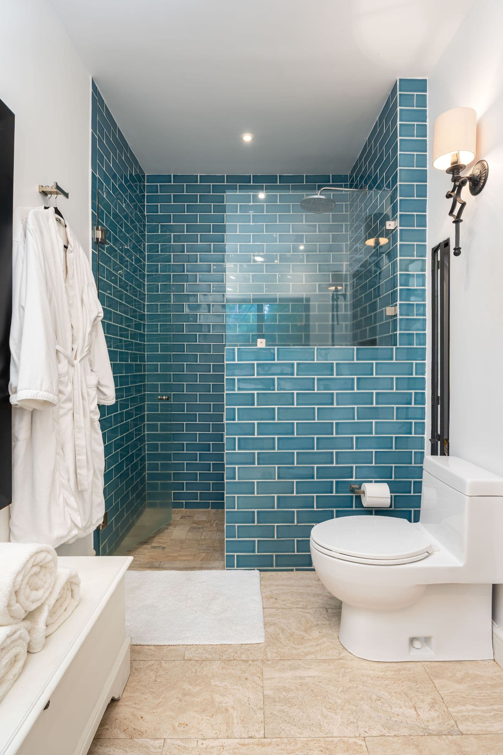 Casa Santa Mónica — Centro, San Miguel de Allende — photo 20 — spa-like ensuite with designer tilework