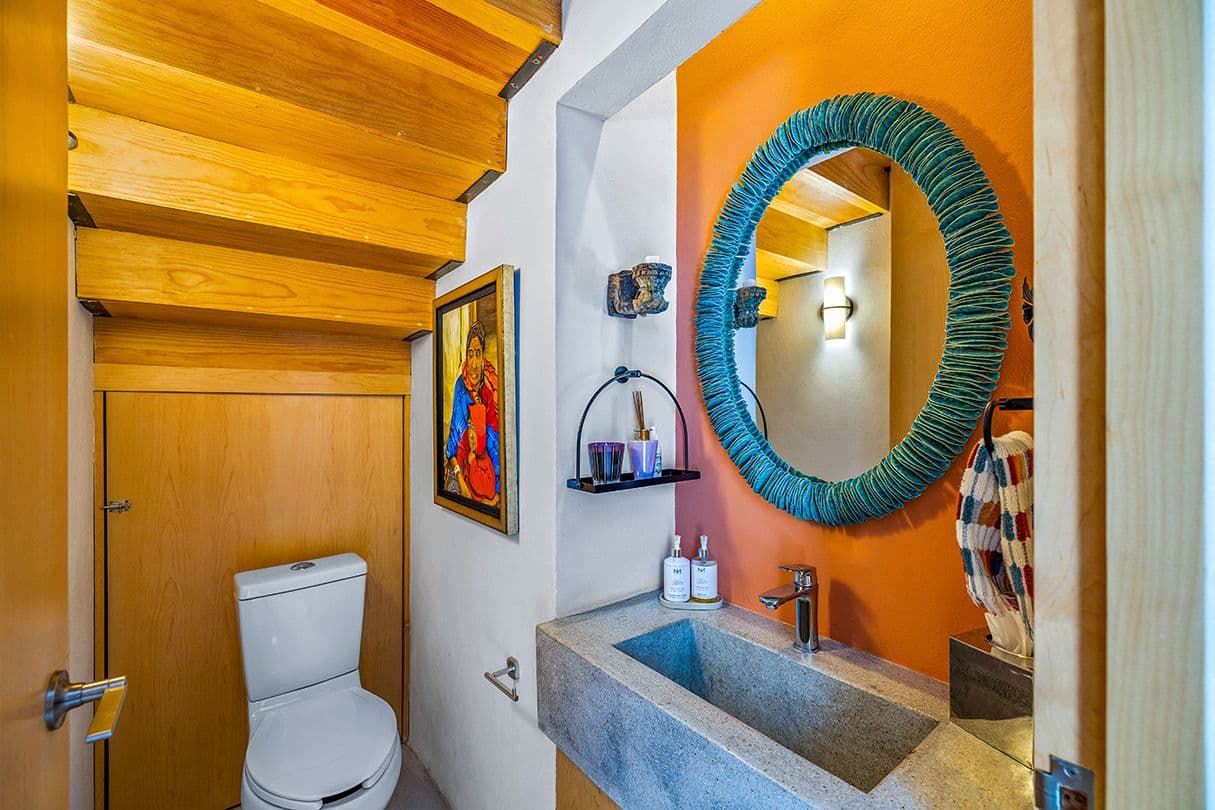 Casa 19 — Centro, San Miguel de Allende — photo 11 — vibrant artisan bathroom, handcrafted elegance