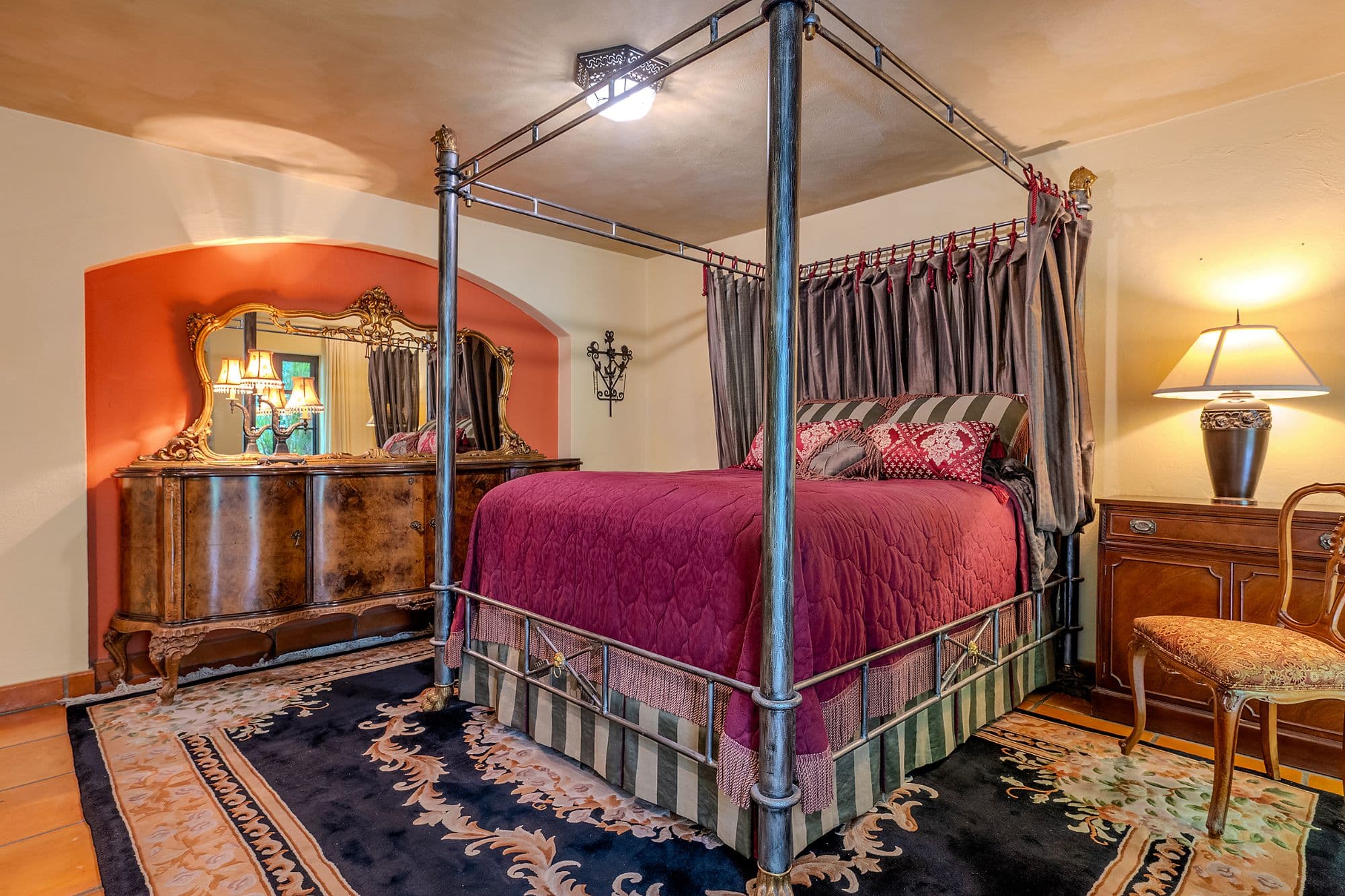 Casa Del Encanto — Guadiana, San Miguel de Allende — photo 27 — luxurious canopy bed, vibrant mexican elegance