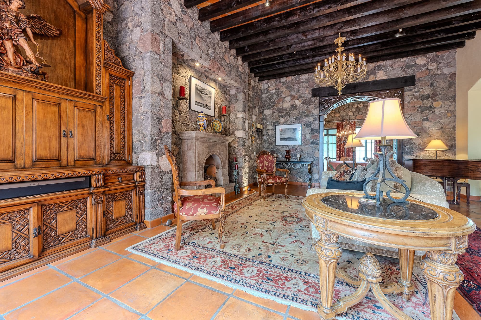 Casa Del Encanto — Guadiana, San Miguel de Allende — photo 8 — elegant colonial living with soaring beams