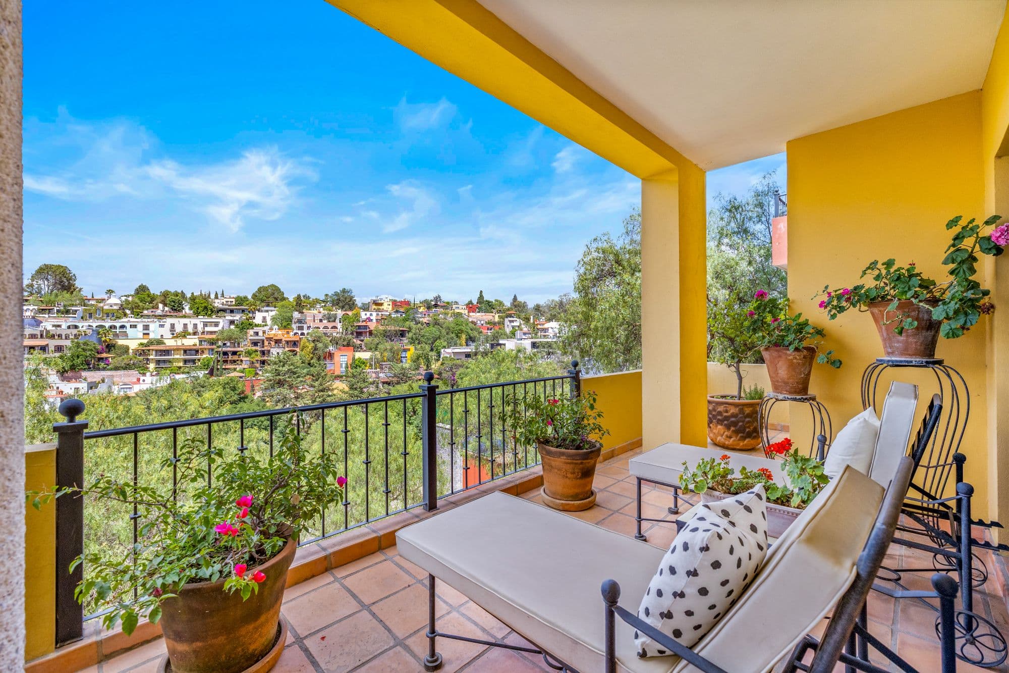 Condo Girasoles — San Miguel de Allende Centro, San Miguel de Allende — photo 19 — panoramic hillside views, vibrant terrace sanctuary