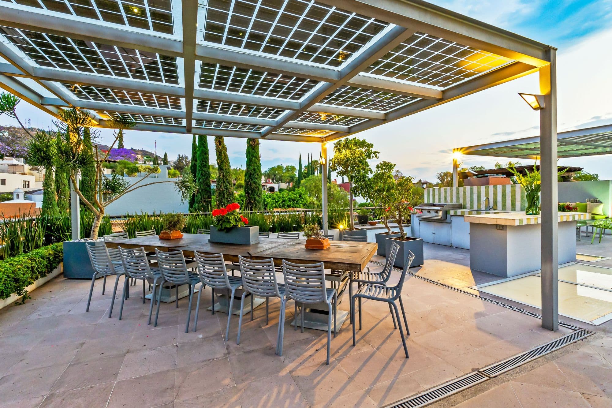 Casa Kent — Centro, San Miguel de Allende — photo 22 — solar-powered entertaining terrace with panoramic views