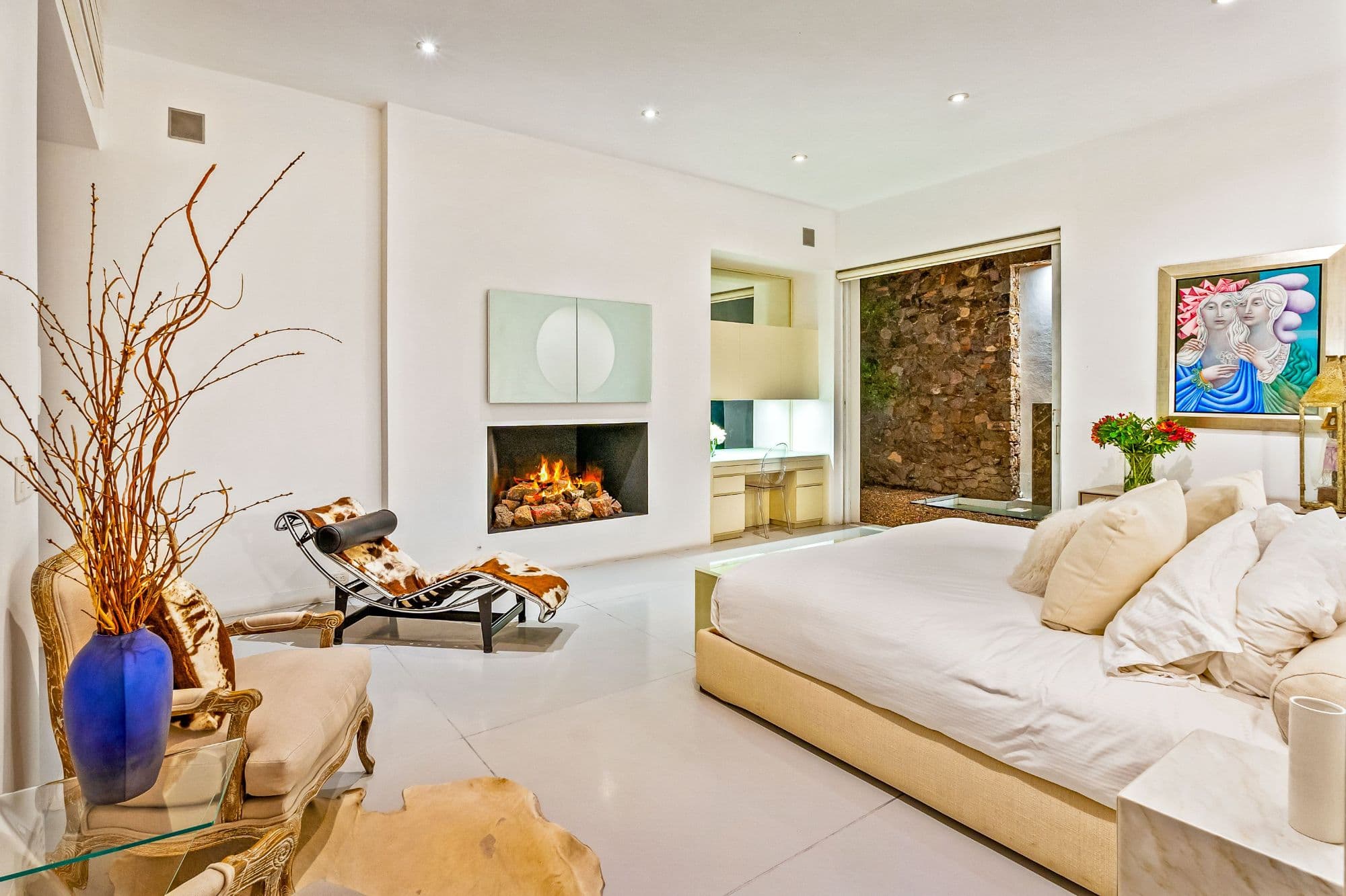 Casa Kent — Centro, San Miguel de Allende — photo 9 — luxurious master suite, fireplace, natural light