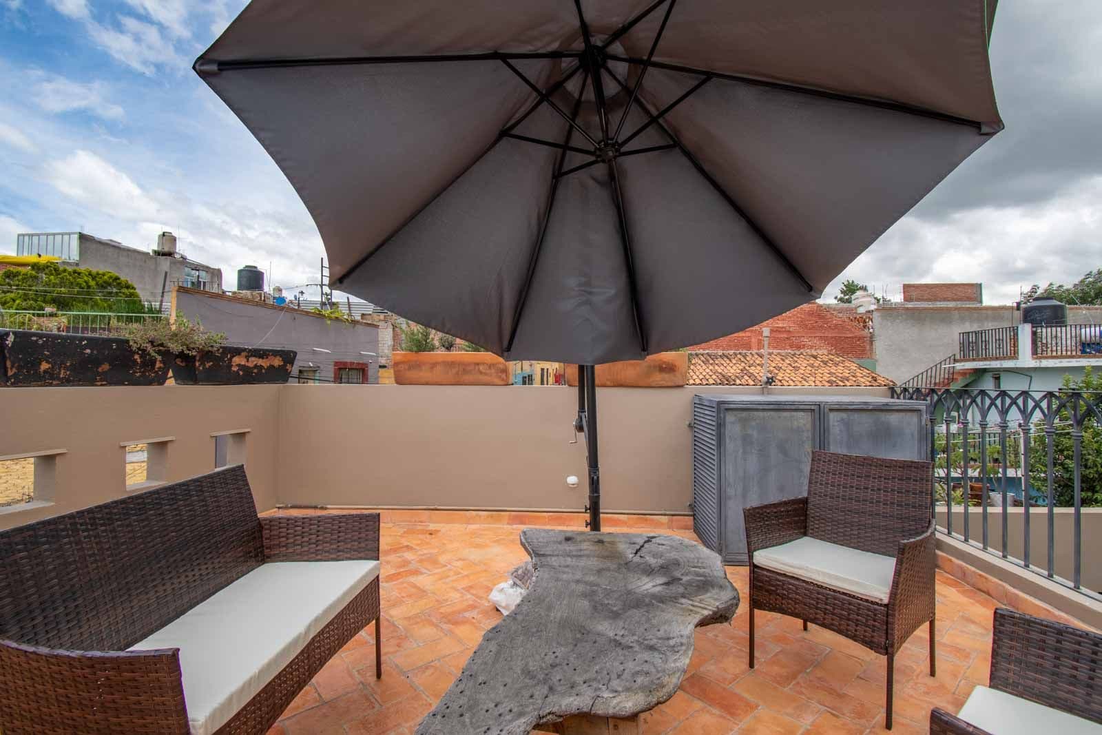 Casa de la Felicidad — San Antonio, San Miguel de Allende — photo 22 — sophisticated rooftop terrace with panoramic city views