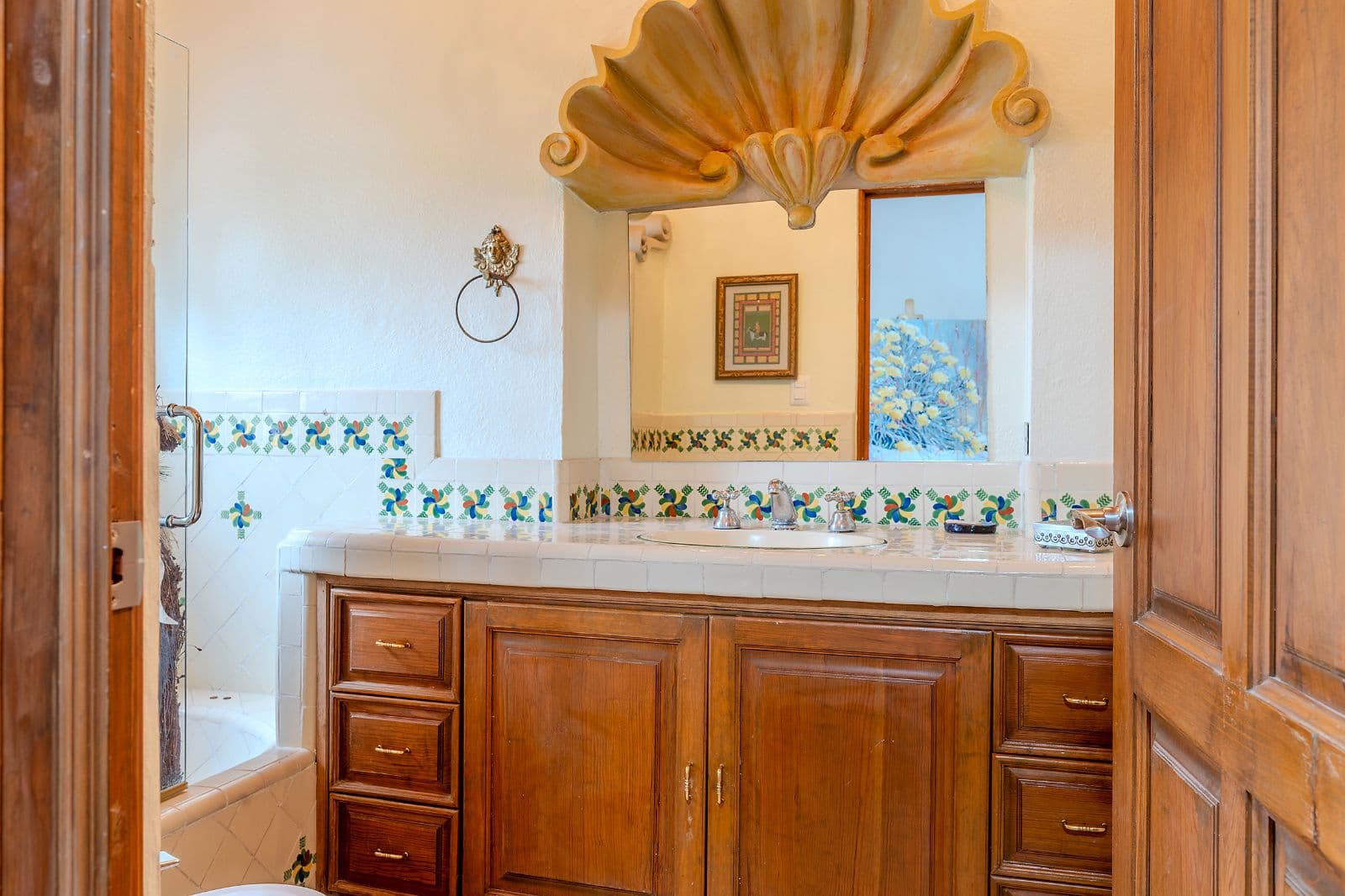 Casa Fia — Centro, San Miguel de Allende — photo 26 — charming colonial bathroom with artisanal tilework