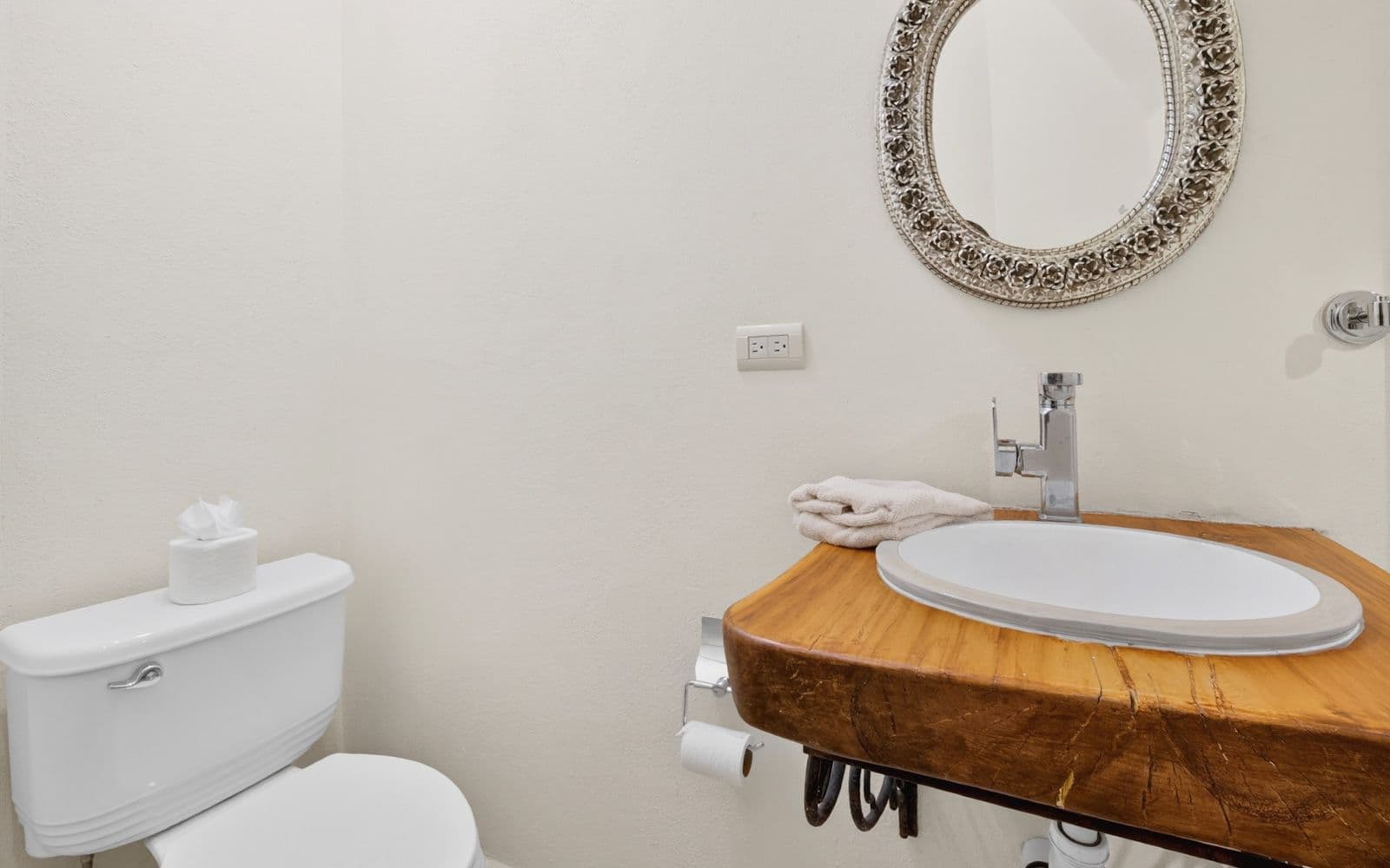 CASA PIEDRAS CHINAS — Centro, San Miguel de Allende — photo 30 — elegant rustic vanity with artisanal details