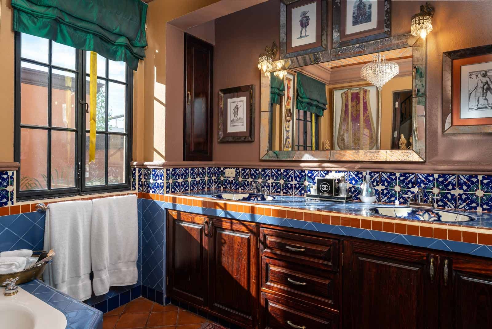 Casa Bella Vita — Centro, San Miguel de Allende — photo 16 — enchanting colonial bathroom with talavera tiles