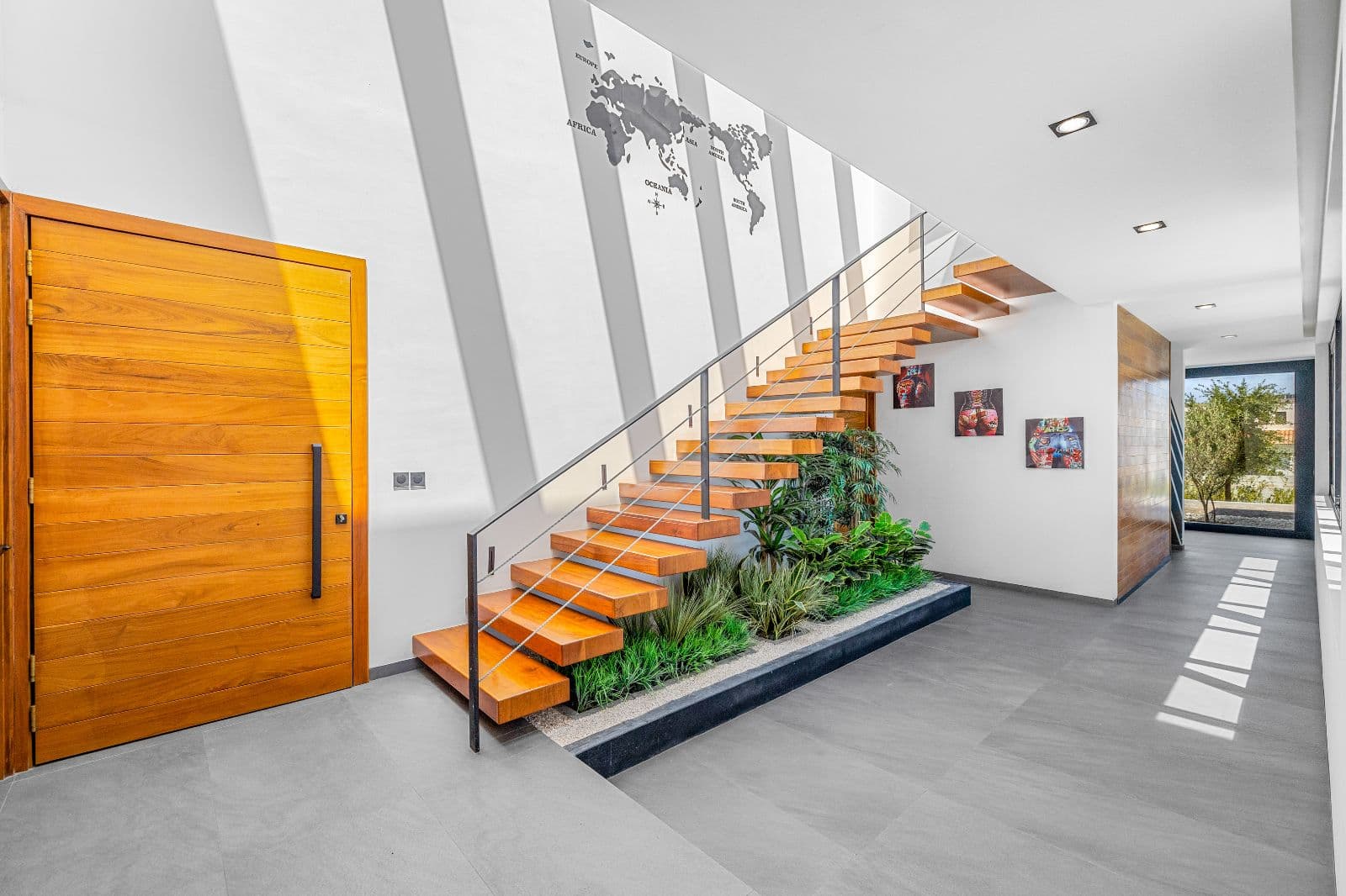 The Dream House — Zirándaro, San Miguel de Allende — photo 5 — contemporary staircase with warm wood accents