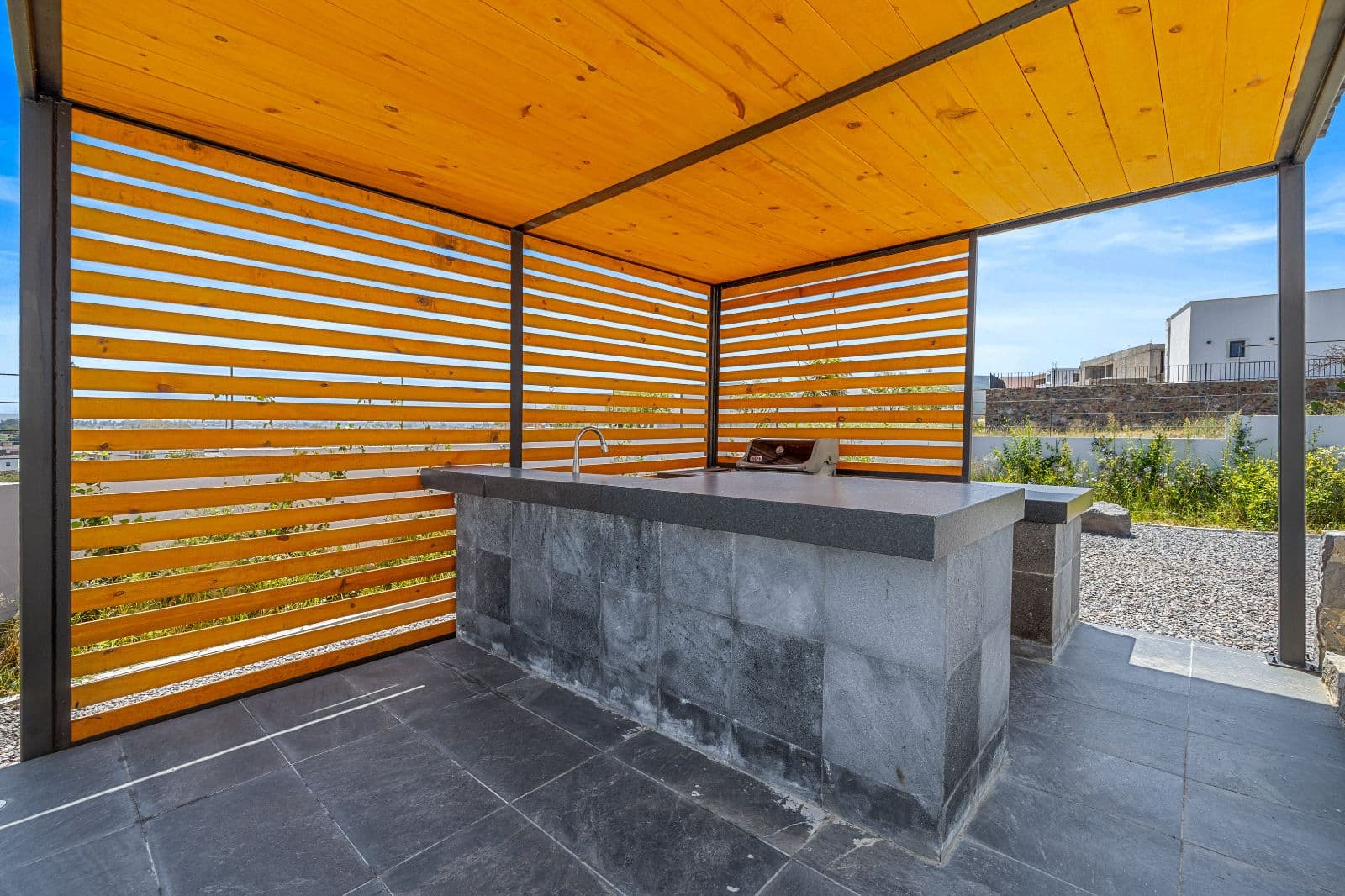 The Dream House — Zirándaro, San Miguel de Allende — photo 22 — contemporary outdoor kitchen, architectural elegance