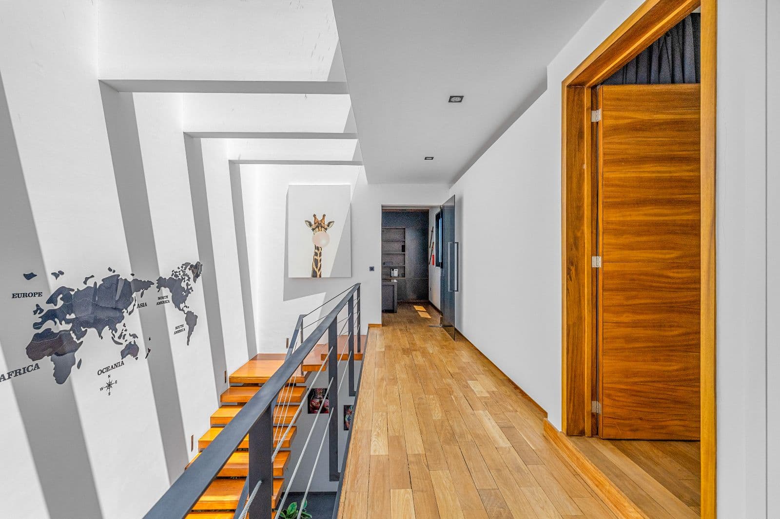 The Dream House — Zirándaro, San Miguel de Allende — photo 13 — soaring contemporary hallway, refined architectural drama