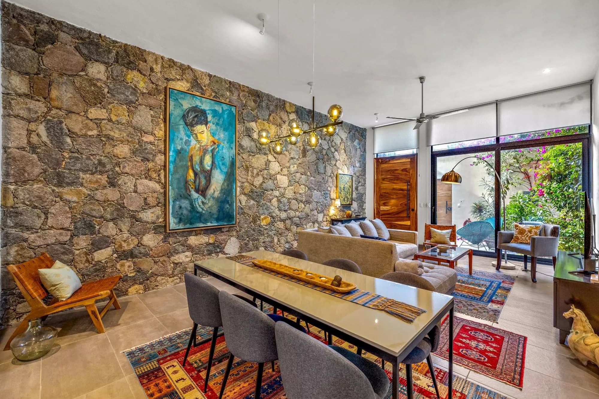 Casa Nochevieja — Guadalupe, San Miguel de Allende — photo 4 — rustic-elegant living with curated art collection