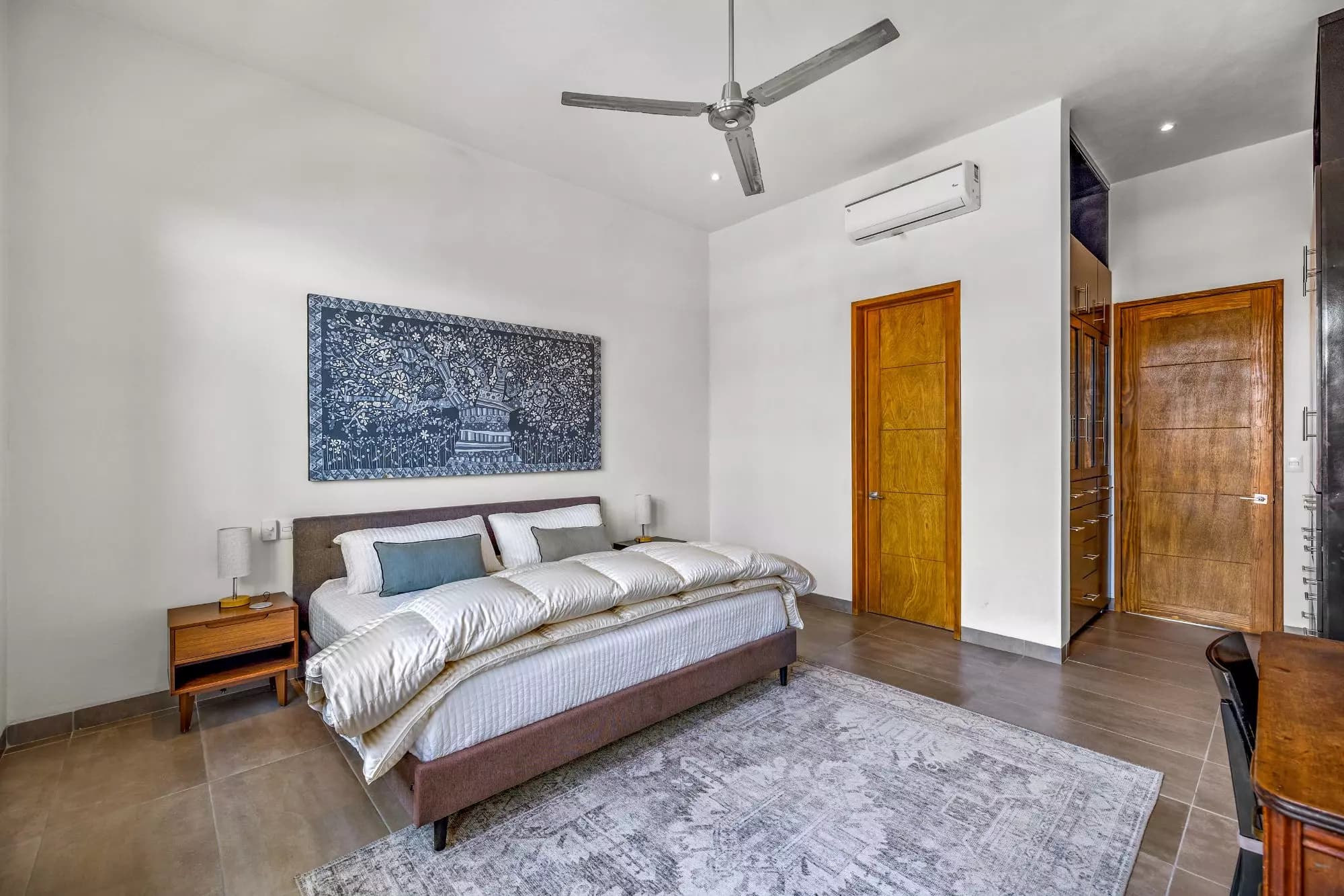 Casa Nochevieja — Guadalupe, San Miguel de Allende — photo 10 — serene master suite with artistic accents