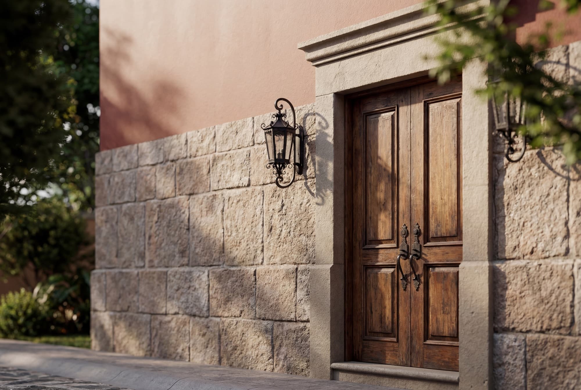 Cerrada Pedrería Casa 02 — San Miguel de Allende Centro, San Miguel de Allende — photo 8 — elegant stone entrance, timeless architectural charm