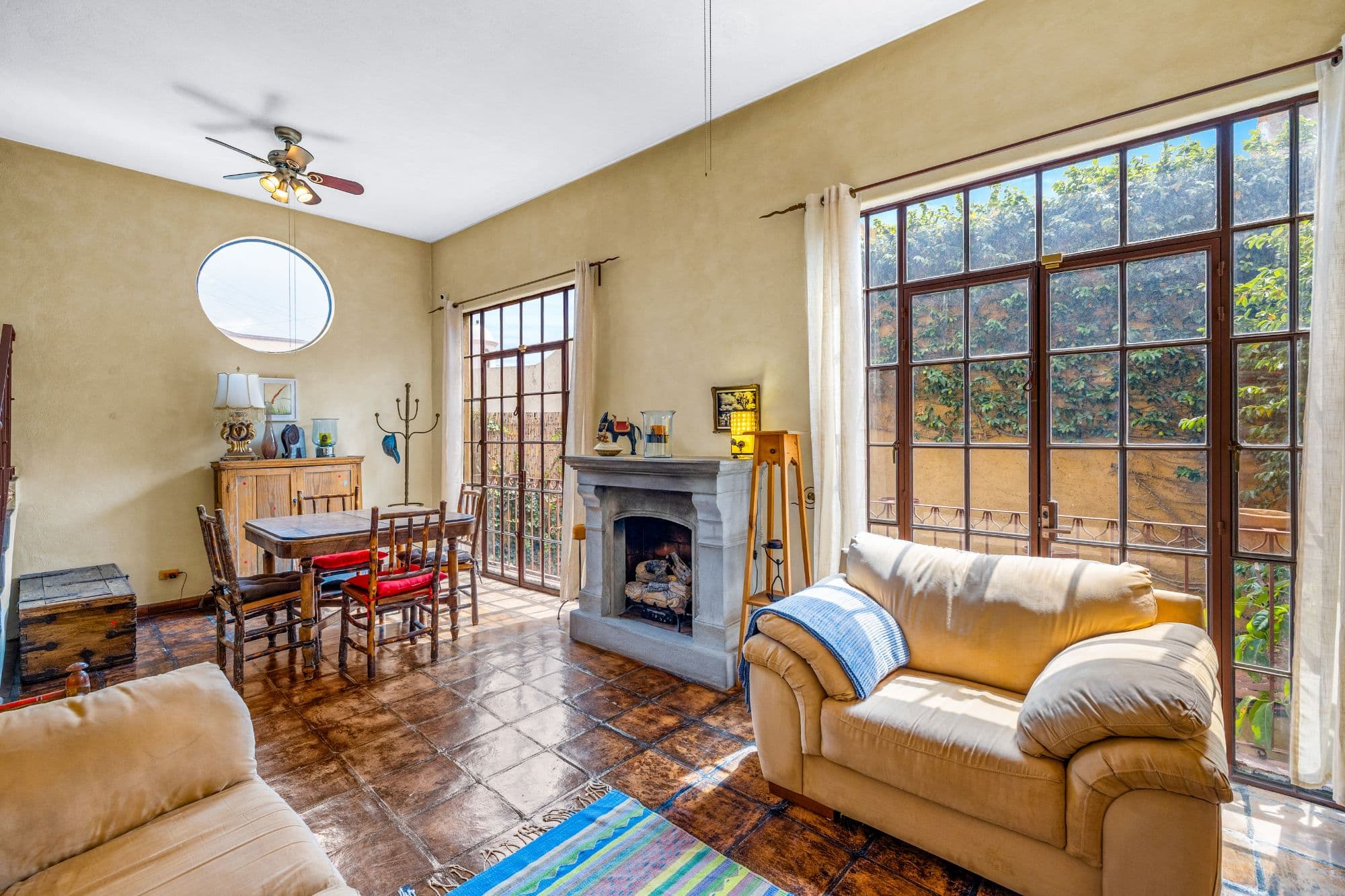 Casa de las Nubes — San Antonio, San Miguel de Allende — photo 7 — sun-drenched colonial living with fireplace charm