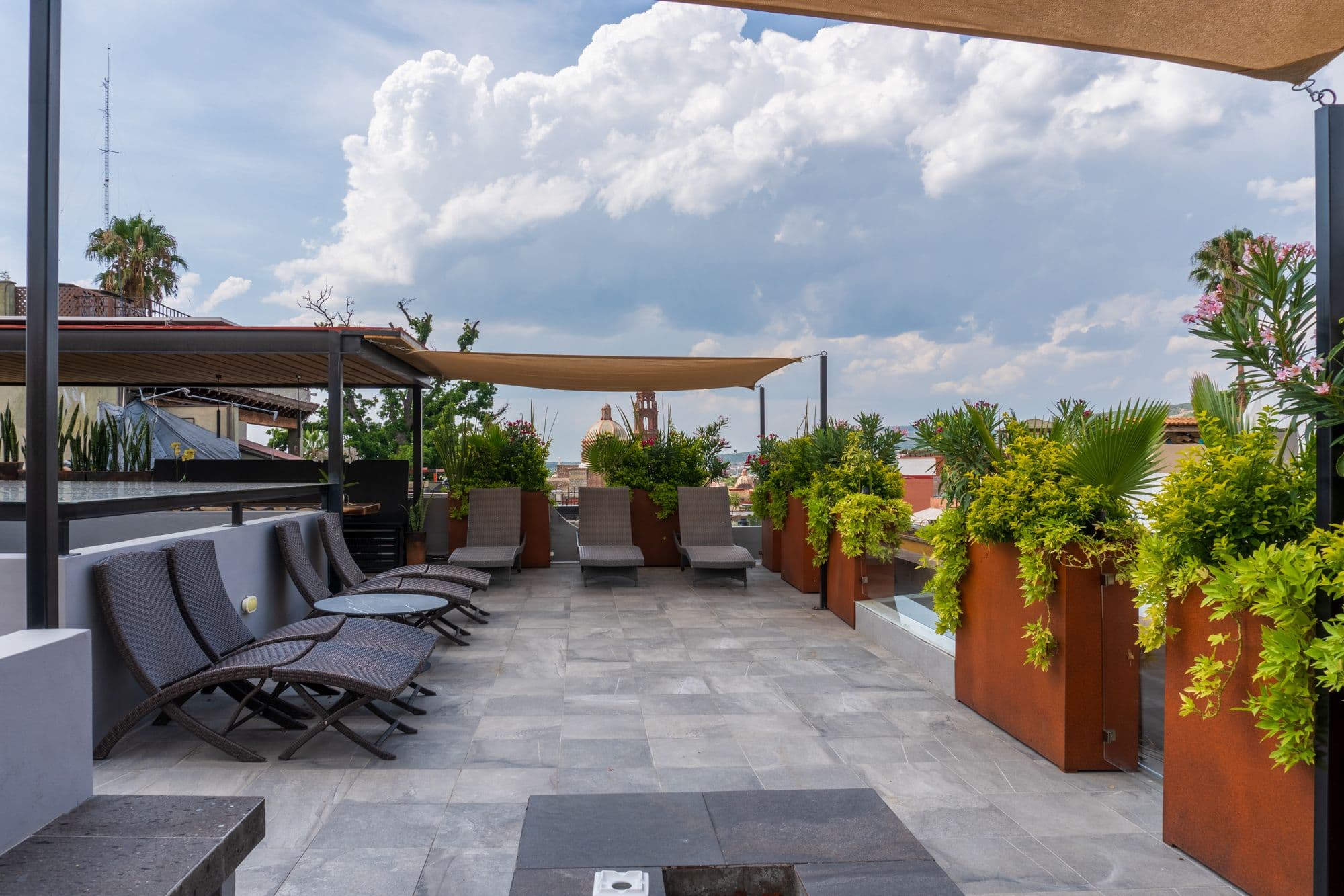 CASA XANTHE — Centro, San Miguel de Allende — photo 27 — sophisticated rooftop terrace with panoramic views