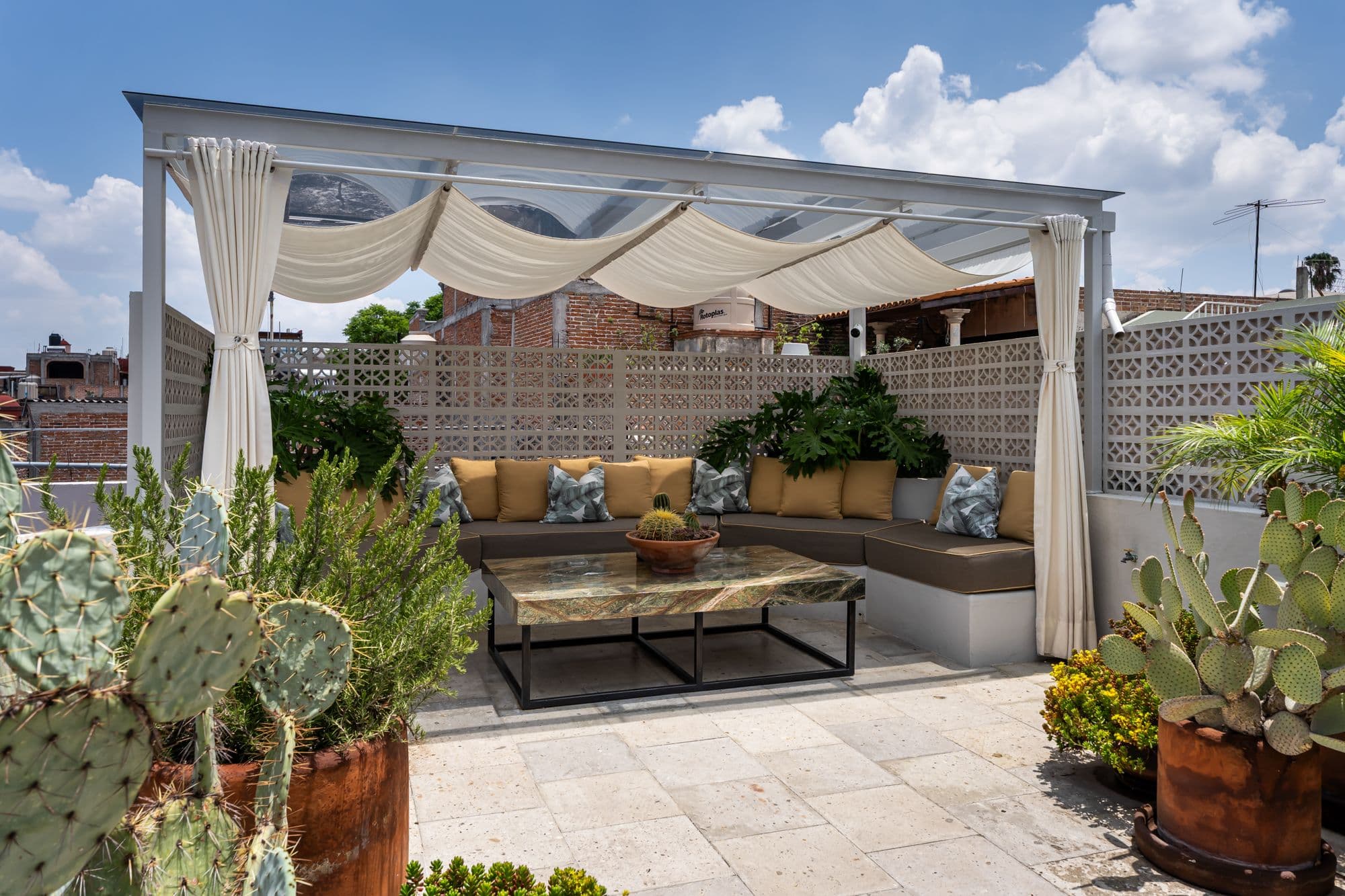The Brooklane — Centro, San Miguel de Allende — photo 14 — elegant rooftop sanctuary, draped in luxury