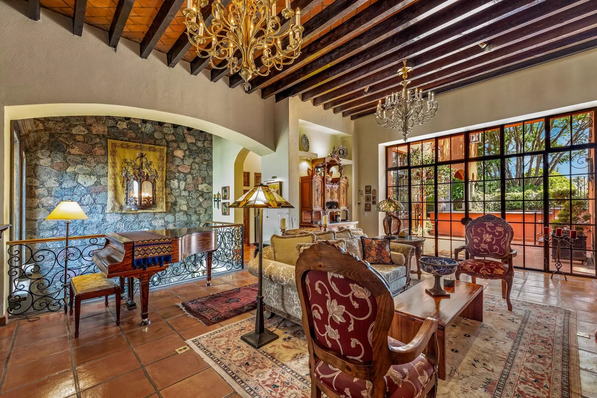 Casa Flora — Guadiana, San Miguel de Allende — photo 6 — elegant colonial living with soaring ceilings
