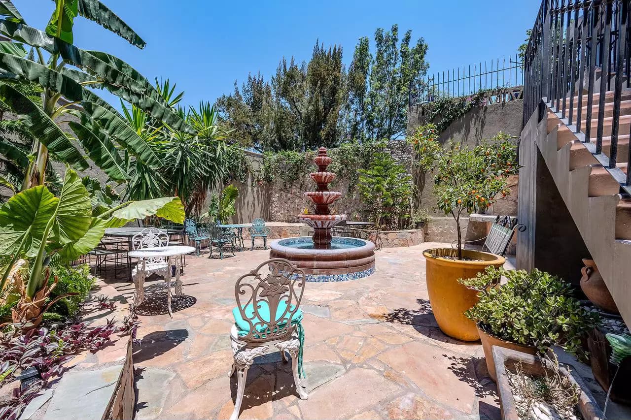 Casa Bella-Vista — Caracol, San Miguel de Allende — photo 14 — enchanting courtyard with tiered fountain