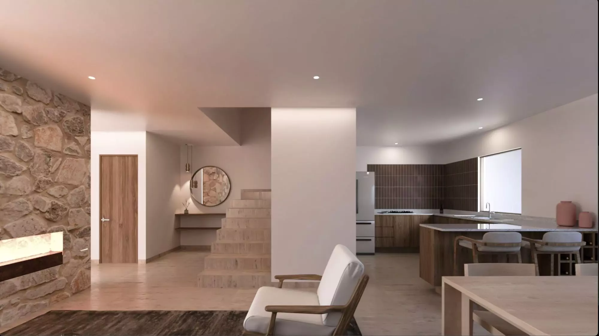 Casa 1 Rinconada del Pedregal — Rinconada de Los Balcones, San Miguel de Allende — photo 3 — contemporary open-plan living perfection