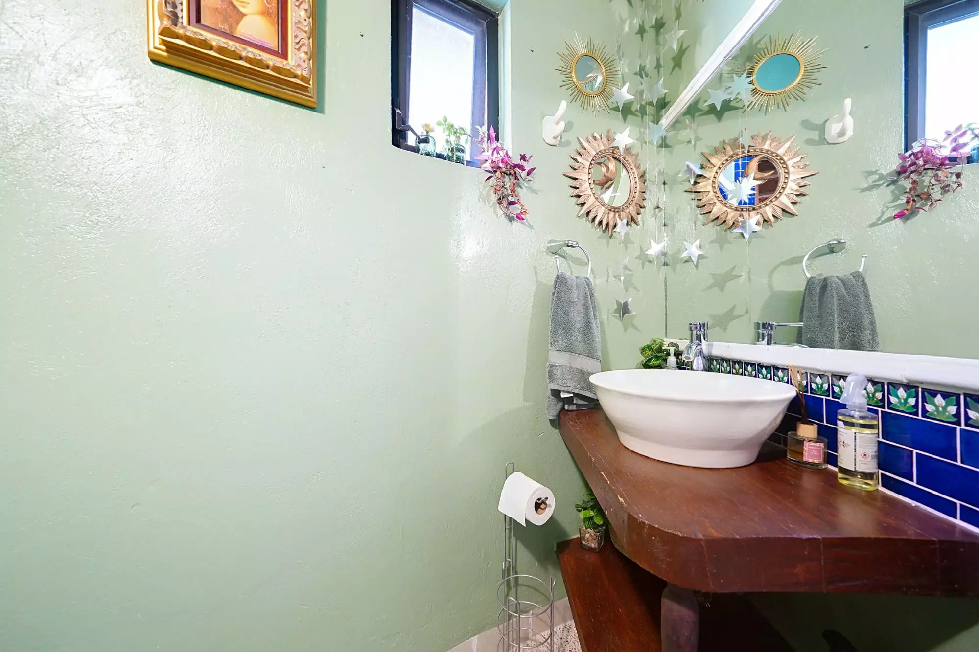 Casa Wabi Sabi en Rancho Labradores — Los Labradores, San Miguel de Allende — photo 17 — charming bohemian bathroom with artisanal touches