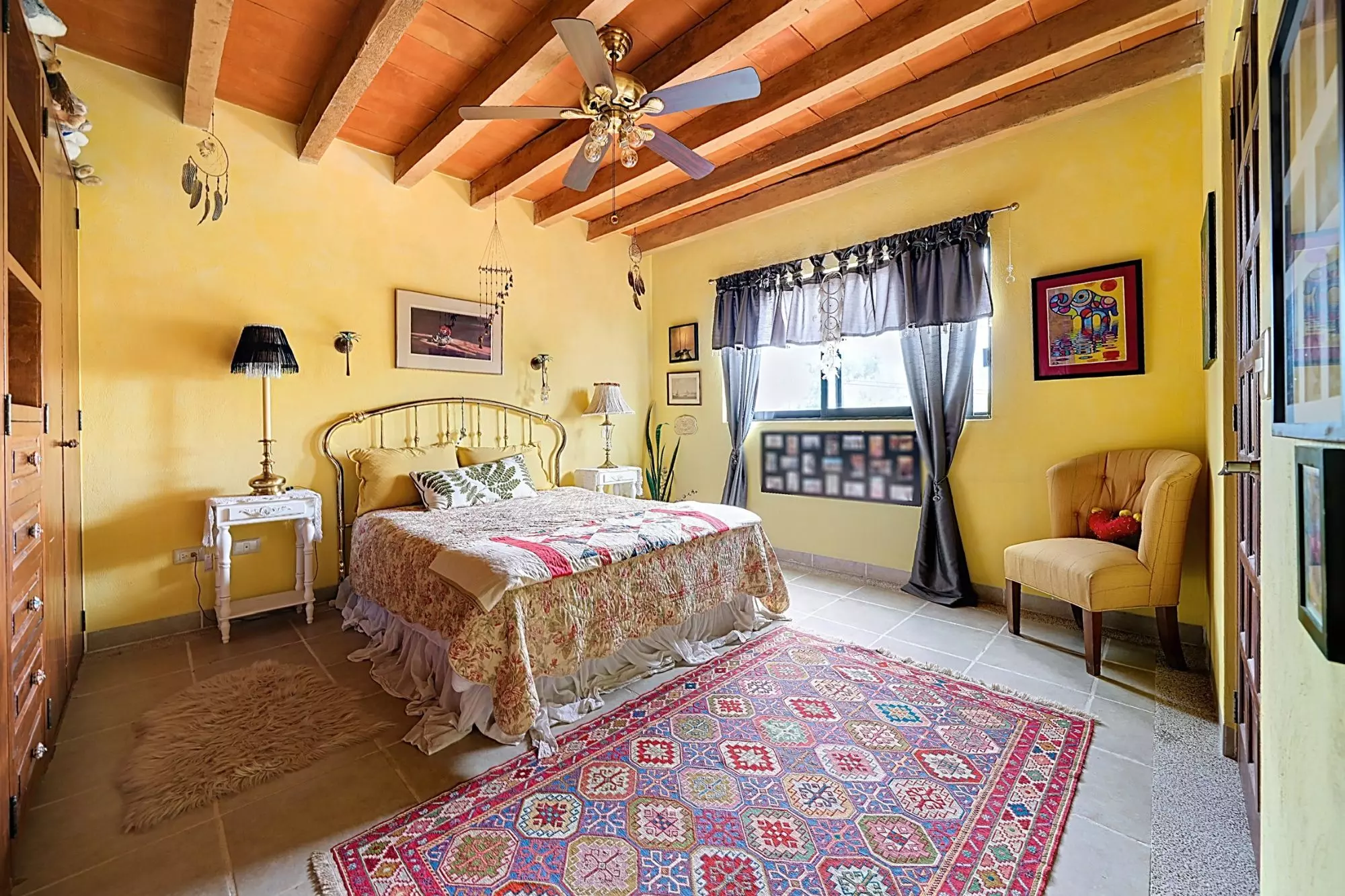 Casa Wabi Sabi en Rancho Labradores — Los Labradores, San Miguel de Allende — photo 20 — sunlit master suite, rustic-modern charm