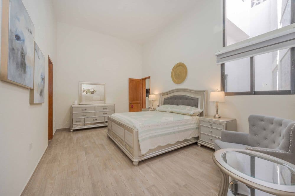 Casa Huerta La Antigua — Antigua Residencial, San Miguel de Allende — photo 4 — serene bedroom, luminous natural light elegantly appointed