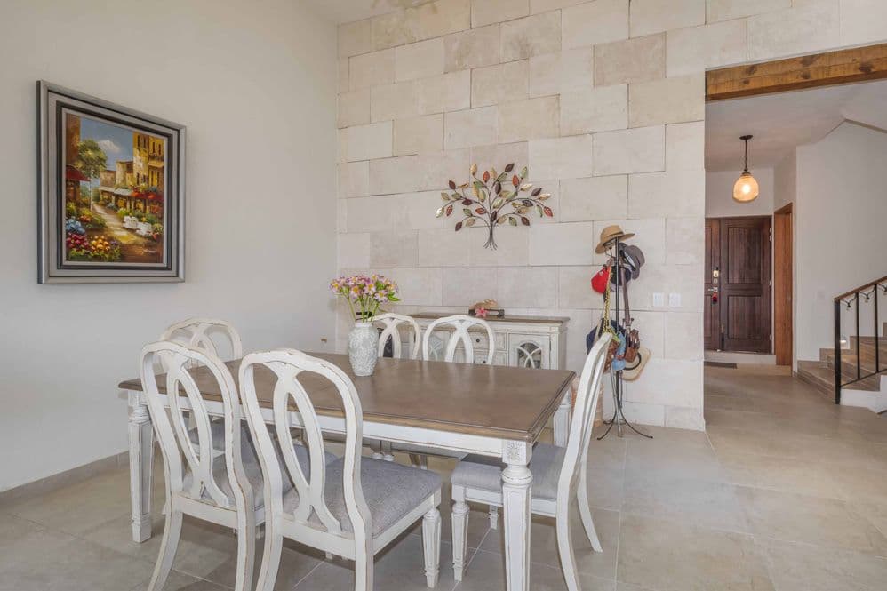 Casa Huerta La Antigua — Antigua Residencial, San Miguel de Allende — photo 15 — elegant dining, artisanal stone elegance