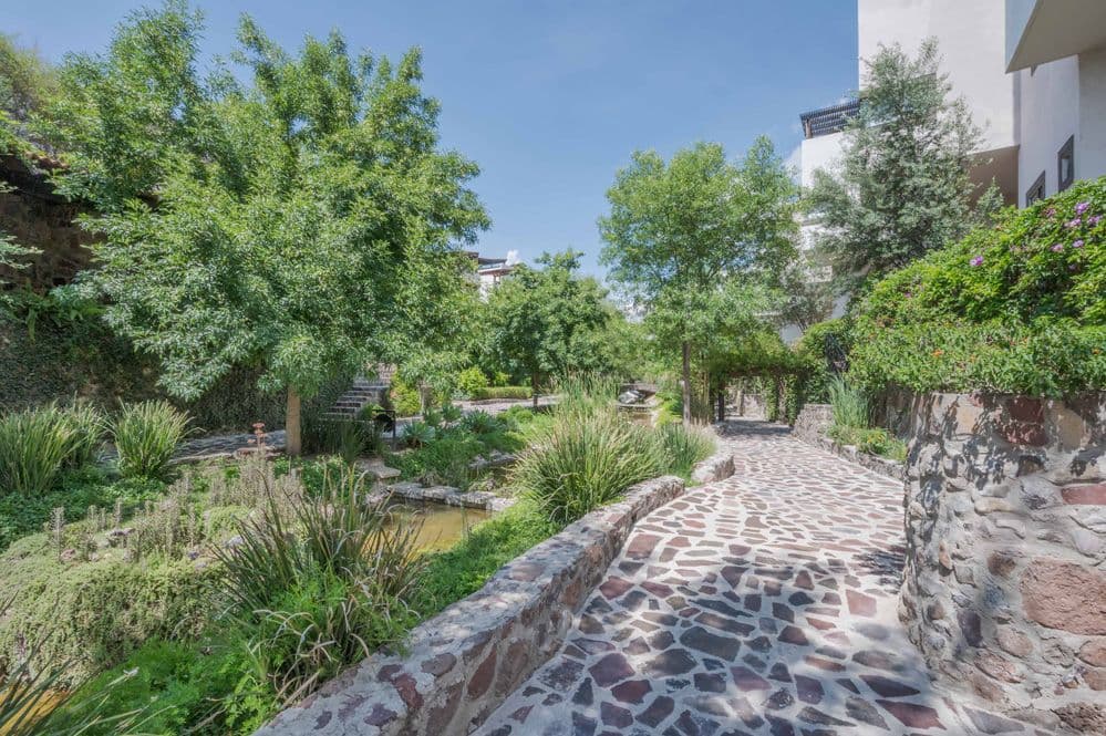 Casa Huerta La Antigua — Antigua Residencial, San Miguel de Allende — photo 53 — serene courtyard with mature gardens