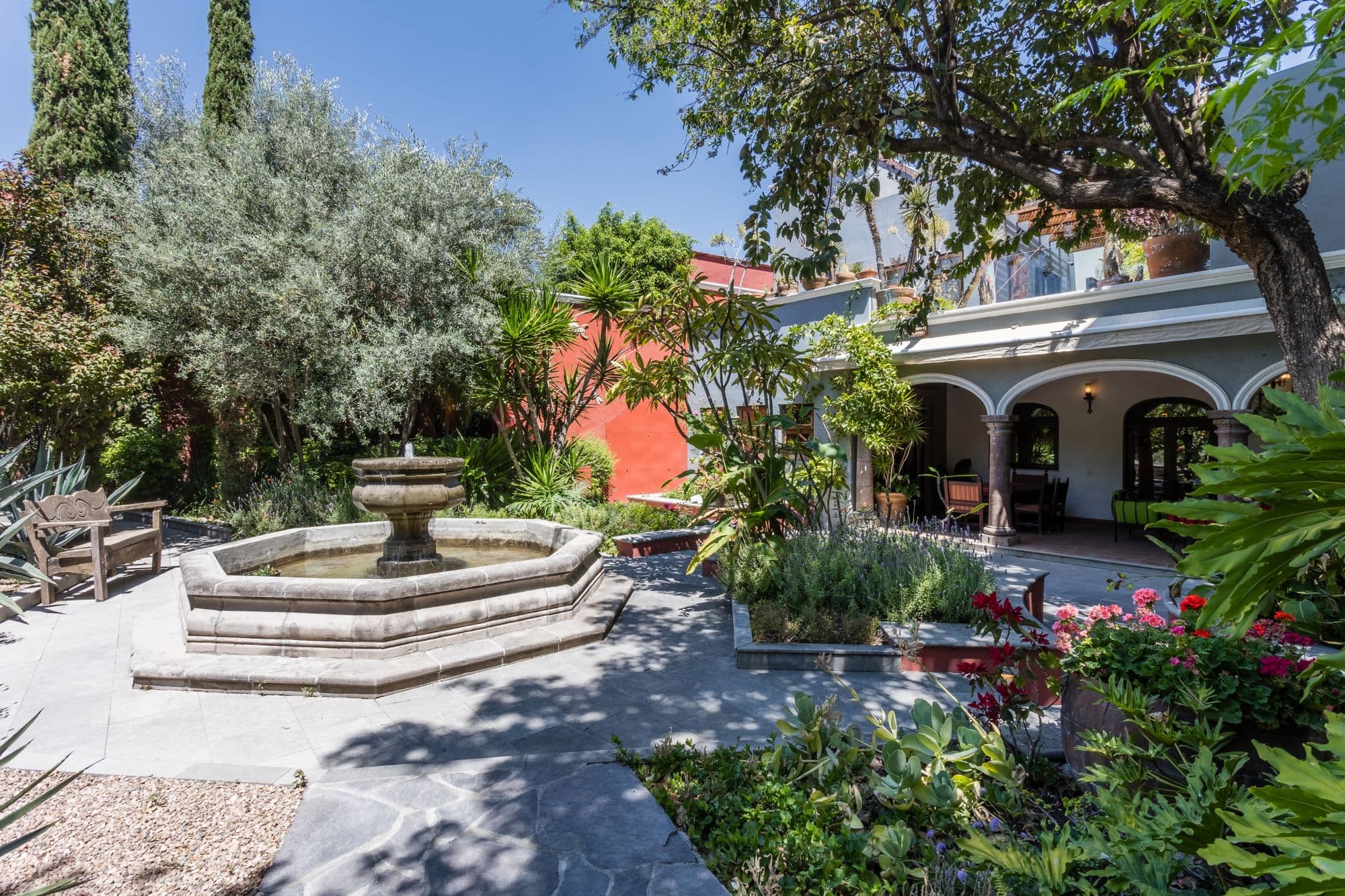 Casa de los Limones — San Antonio, San Miguel de Allende — photo 2 — enchanting courtyard oasis with mature landscaping
