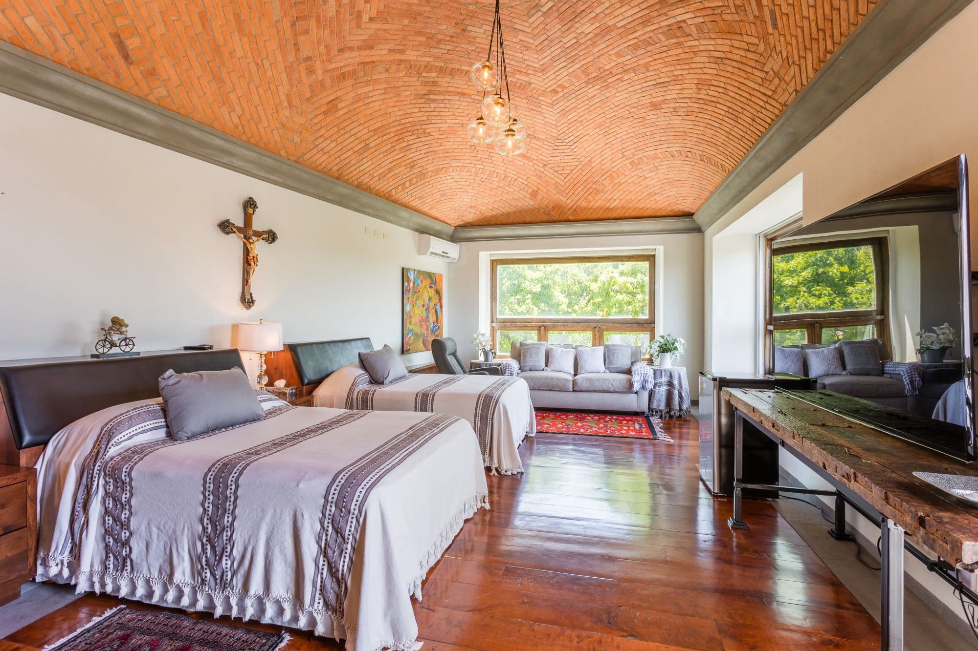 Casa de los Limones — San Antonio, San Miguel de Allende — photo 22 — sophisticated master suite with terracotta ceiling