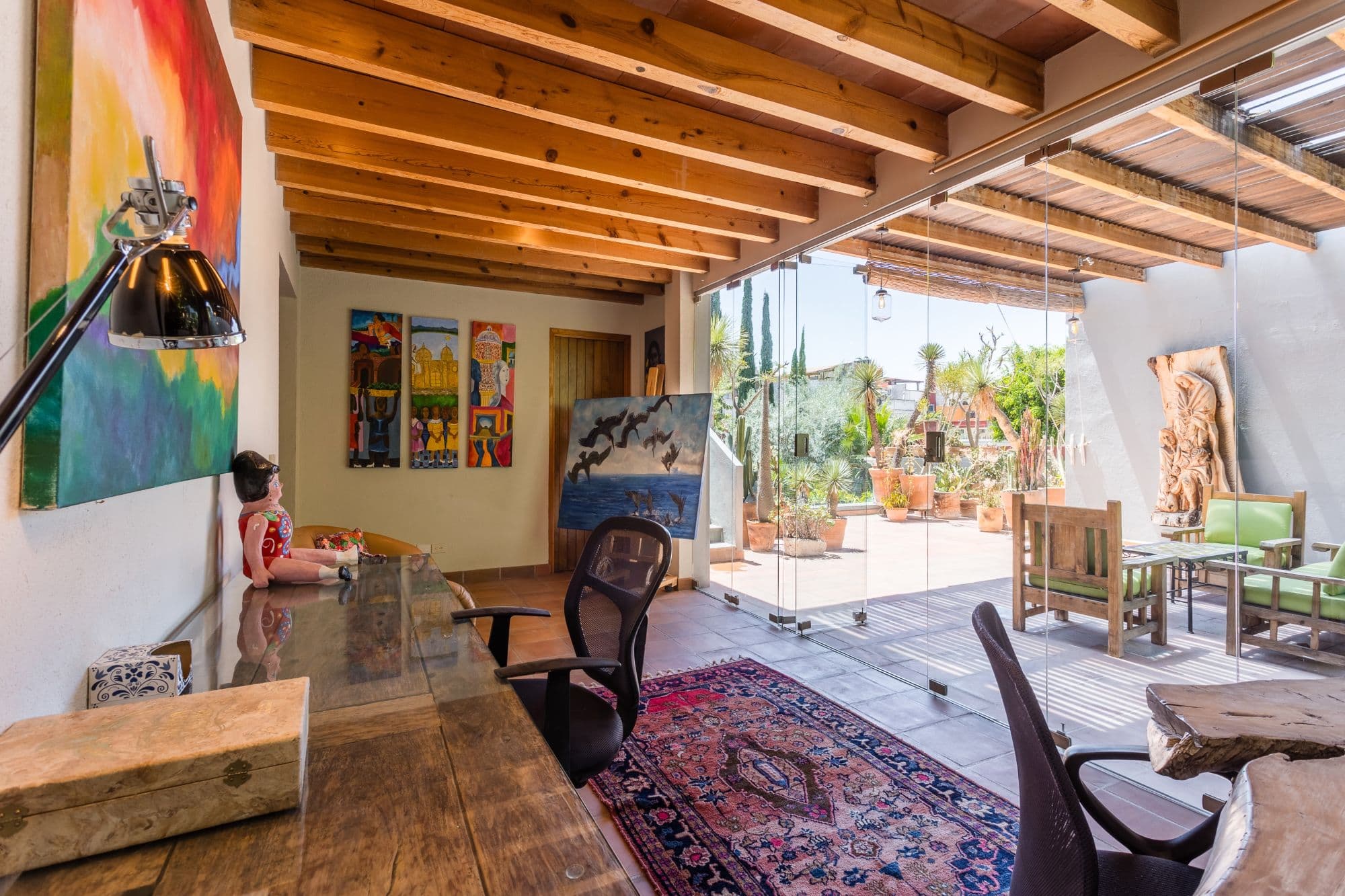 Casa de los Limones — San Antonio, San Miguel de Allende — photo 18 — luminous studio with courtyard views