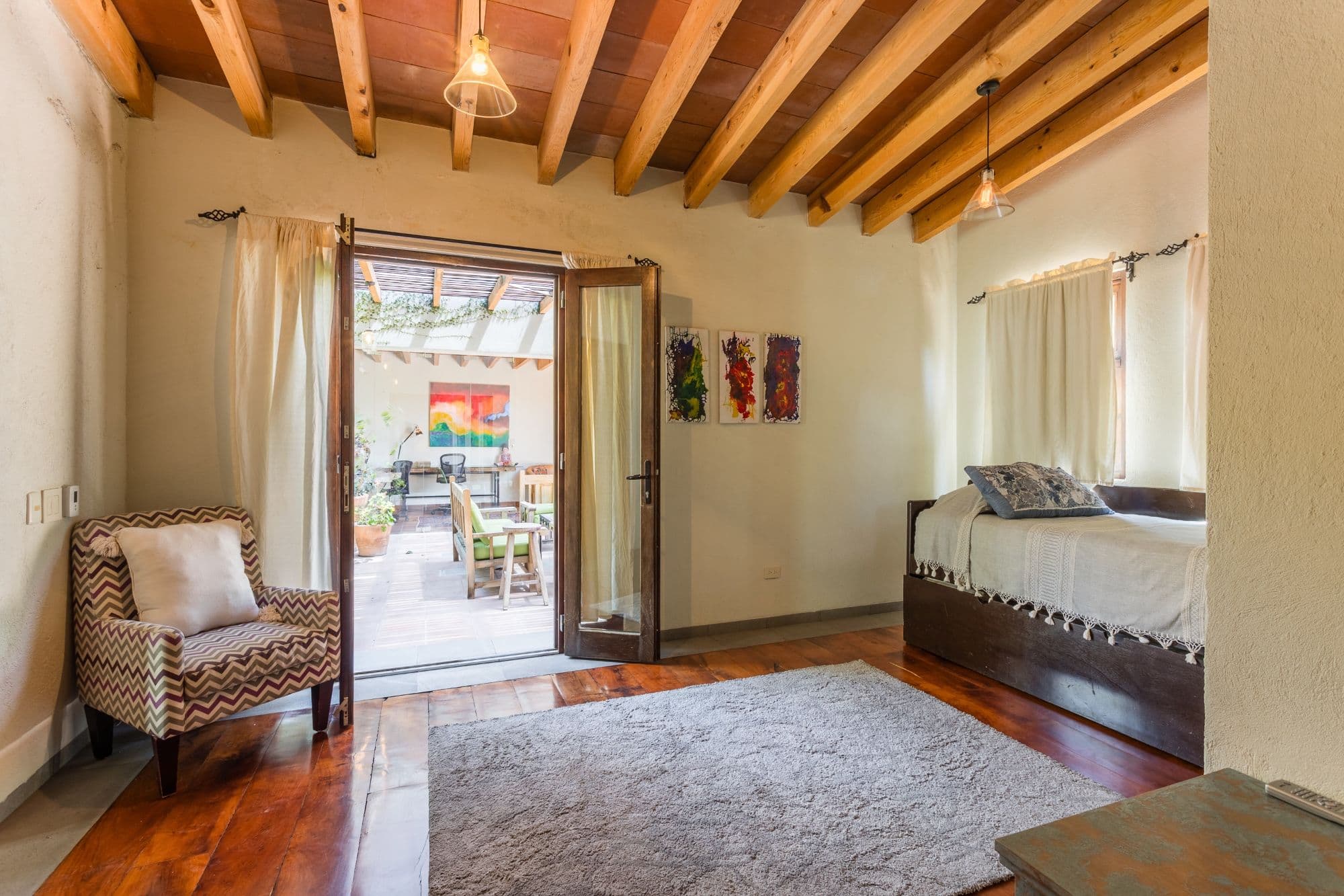 Casa de los Limones — San Antonio, San Miguel de Allende — photo 27 — rustic beams, serene courtyard views